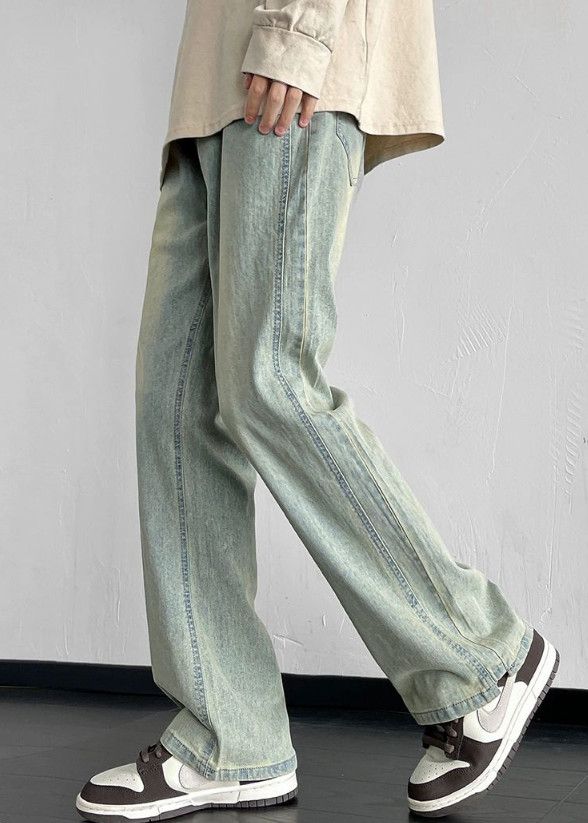 Japanese Brand Men's retro loose straight casual flared jeans Size US 32 / EU 48 - 3 Thumbnail
