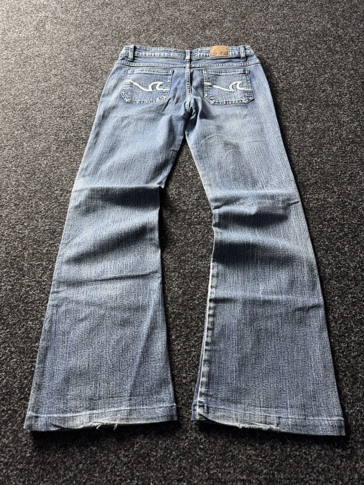 Japanese Brand × Vintage Vintage 90s Low Waist Flare Jeans Y2K Japanese Vibe Size 29" - 6 Thumbnail