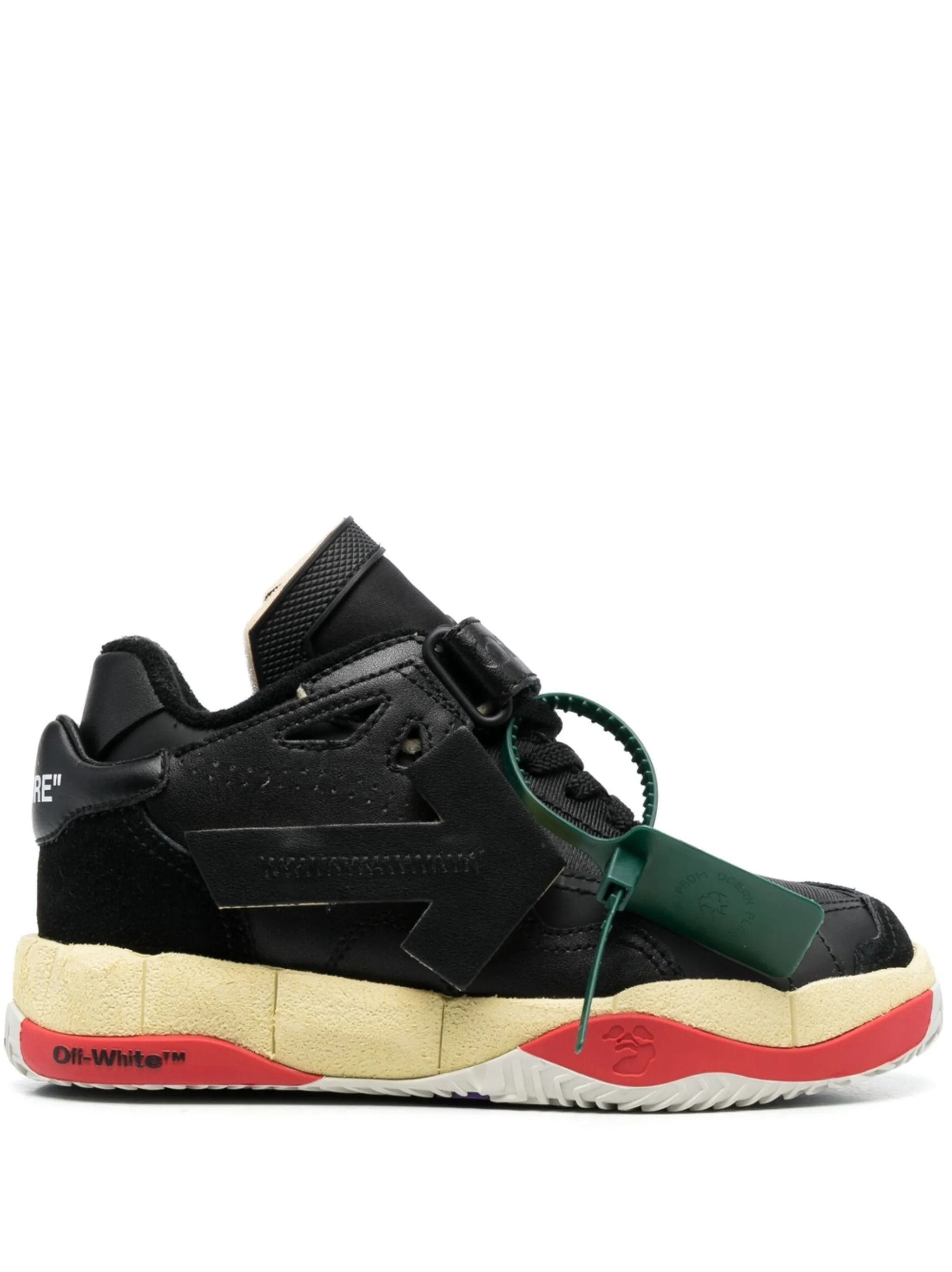 Off-White o1gr1nt0425 Puzzle Couture Low-Top Sneakers in Black Size US 5 / IT 35 - 1 Thumbnail