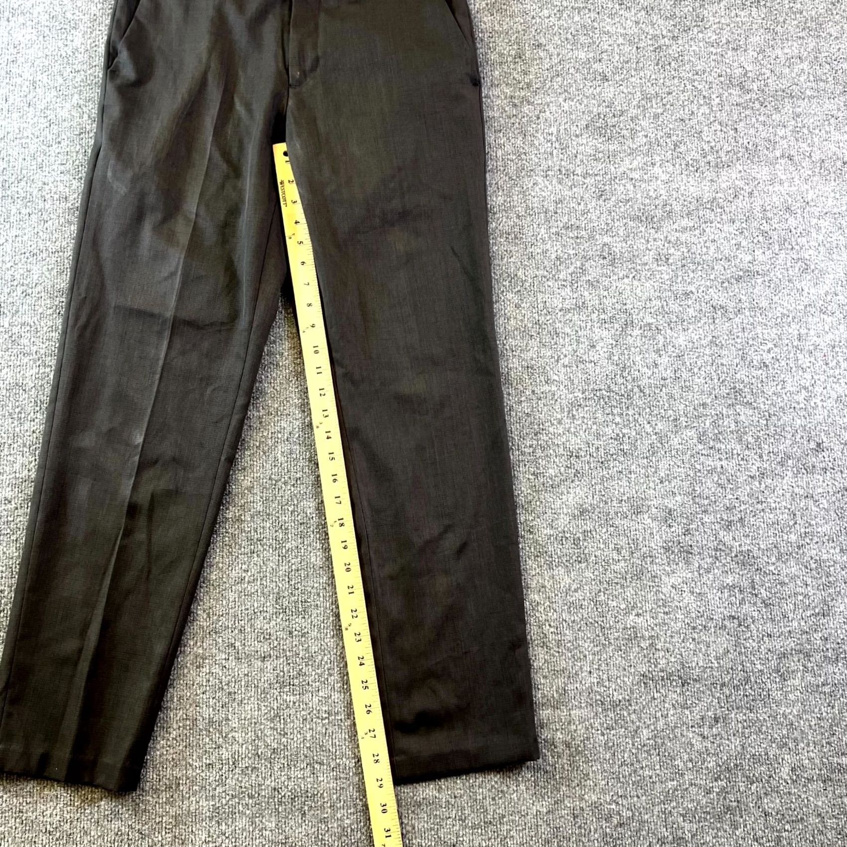 Haggar Haggar Dress Pants Mens 30x30 Dark Gray Slim Comfort Flat Front Business Dress Pants Size US 30 / EU 46 - 4 Thumbnail