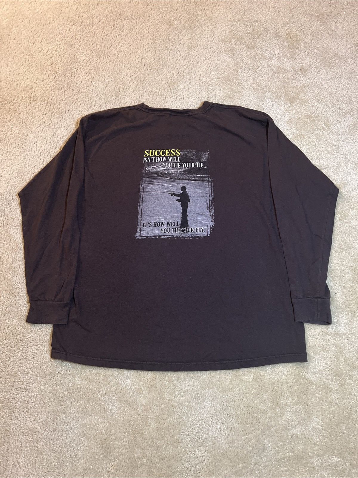 The Mountain Large The Mountain Fly Fishing longsleeve graphic T Shirt Size US L / EU 52-54 / 3 - 1 Thumbnail