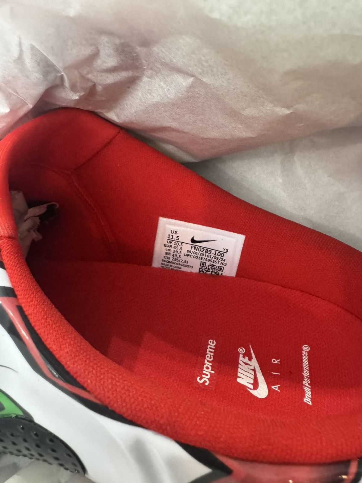 Nike × Supreme Supreme x Nike Clogpostie - Red Green Size US 11.5 / EU 44-45 - 4 Thumbnail