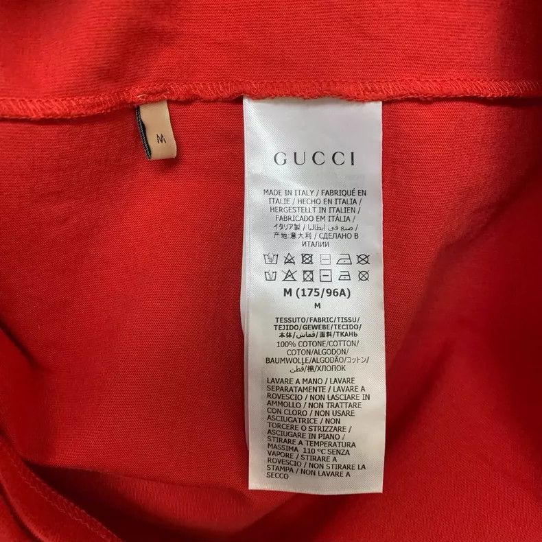 Gucci Gucci Red short-sleeved T-shirt Size US M / EU 48-50 / 2 - 4 Thumbnail