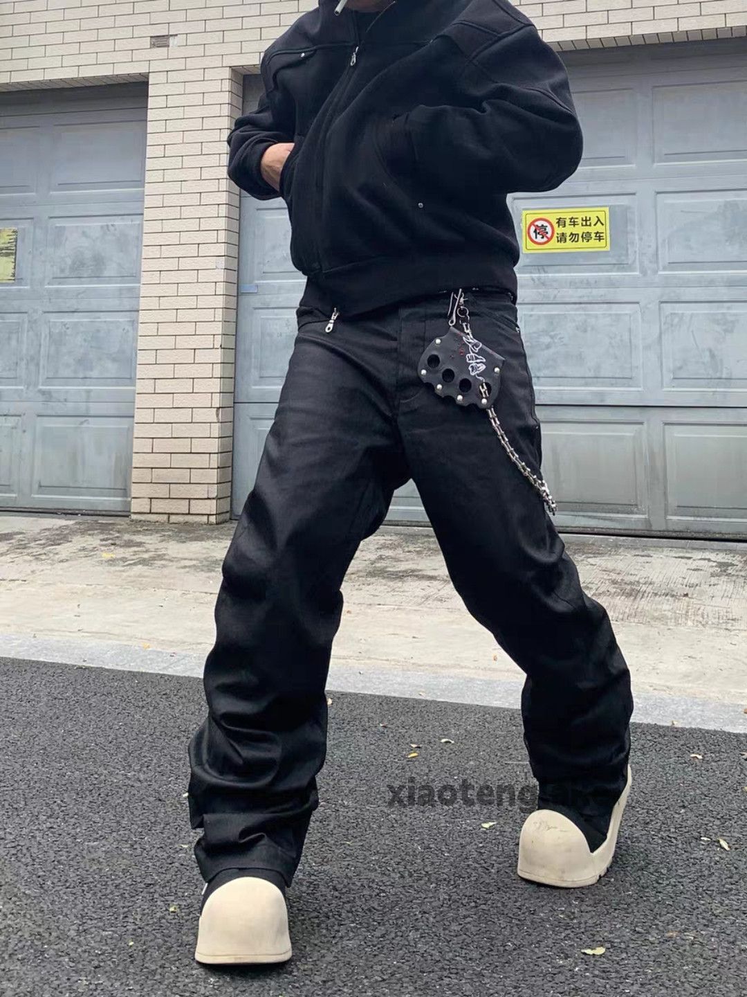 Jean ltx Balenciaga vetements style flared wax opium punk jeans Size US 30 / EU 46 - 2 Thumbnail