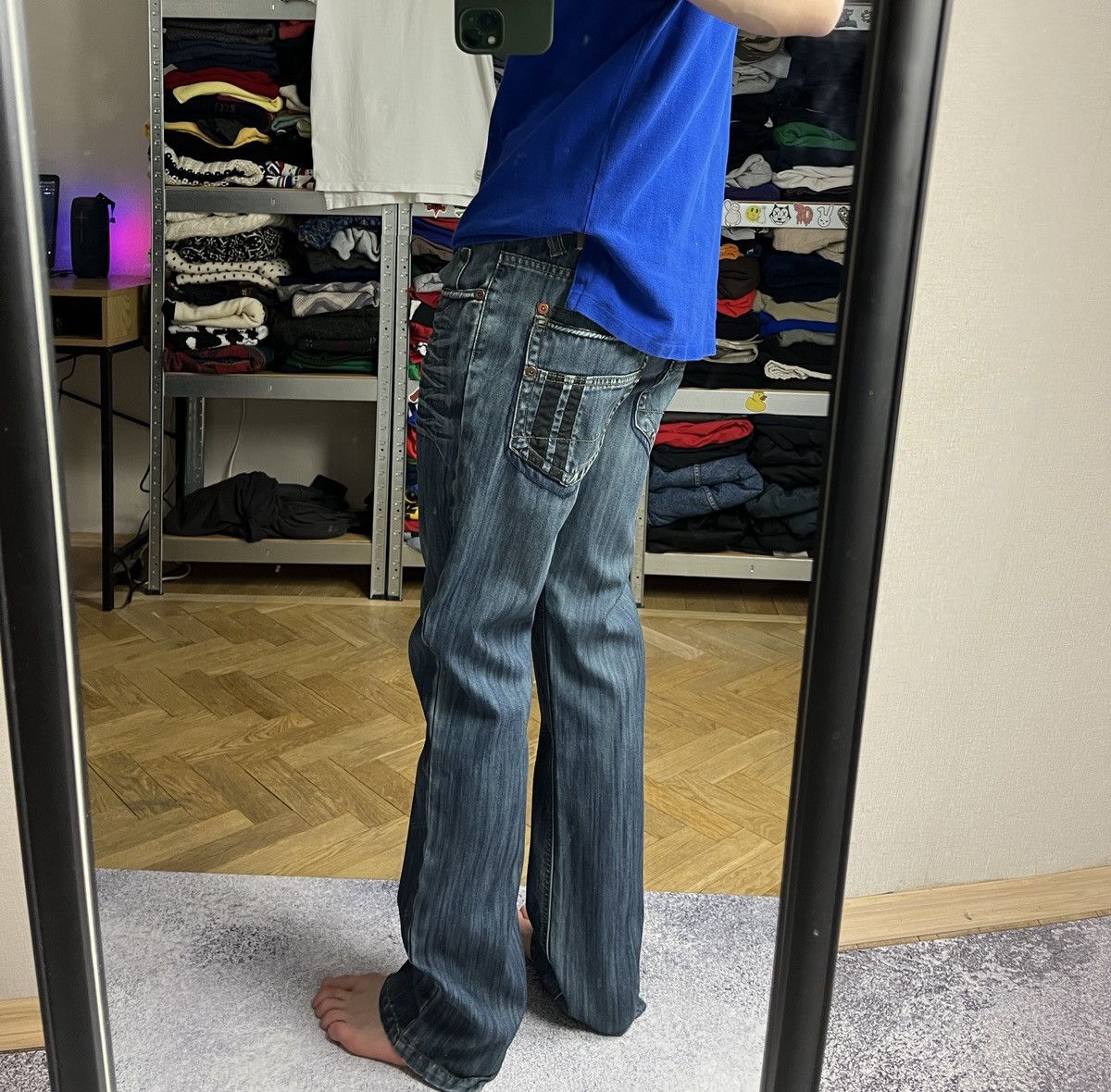 Japanese Brand × Lambretta × Vintage Vintage 90’s Lambretta Denim Streetwear Hype Jeans Y2k Logo Size US 32 / EU 48 - 4 Thumbnail
