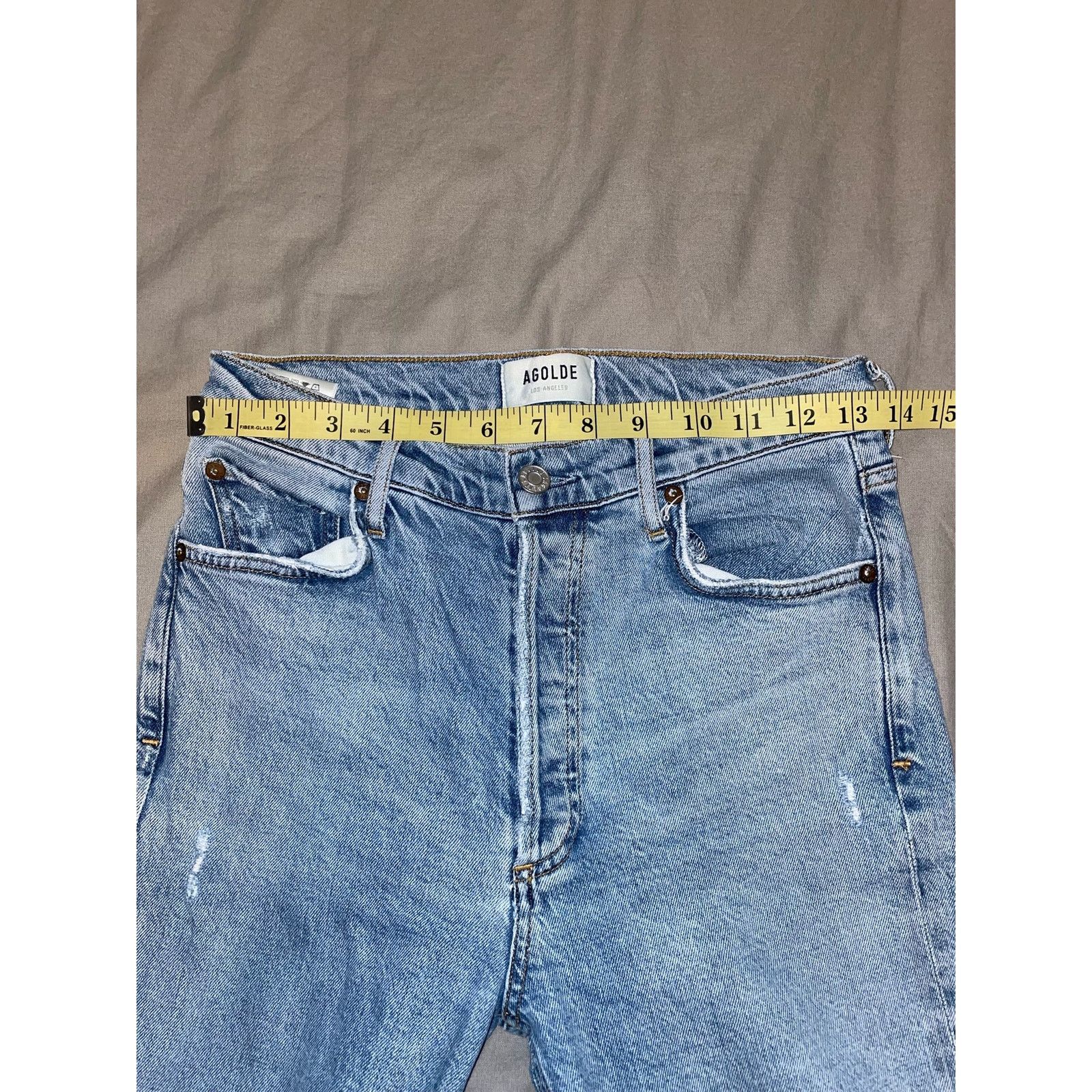 Agolde Agolde- Nico / High Rise Light Blue Slim Leg Jeans/ size 27 Size 27" / US 4 / IT 40 - 8 Thumbnail