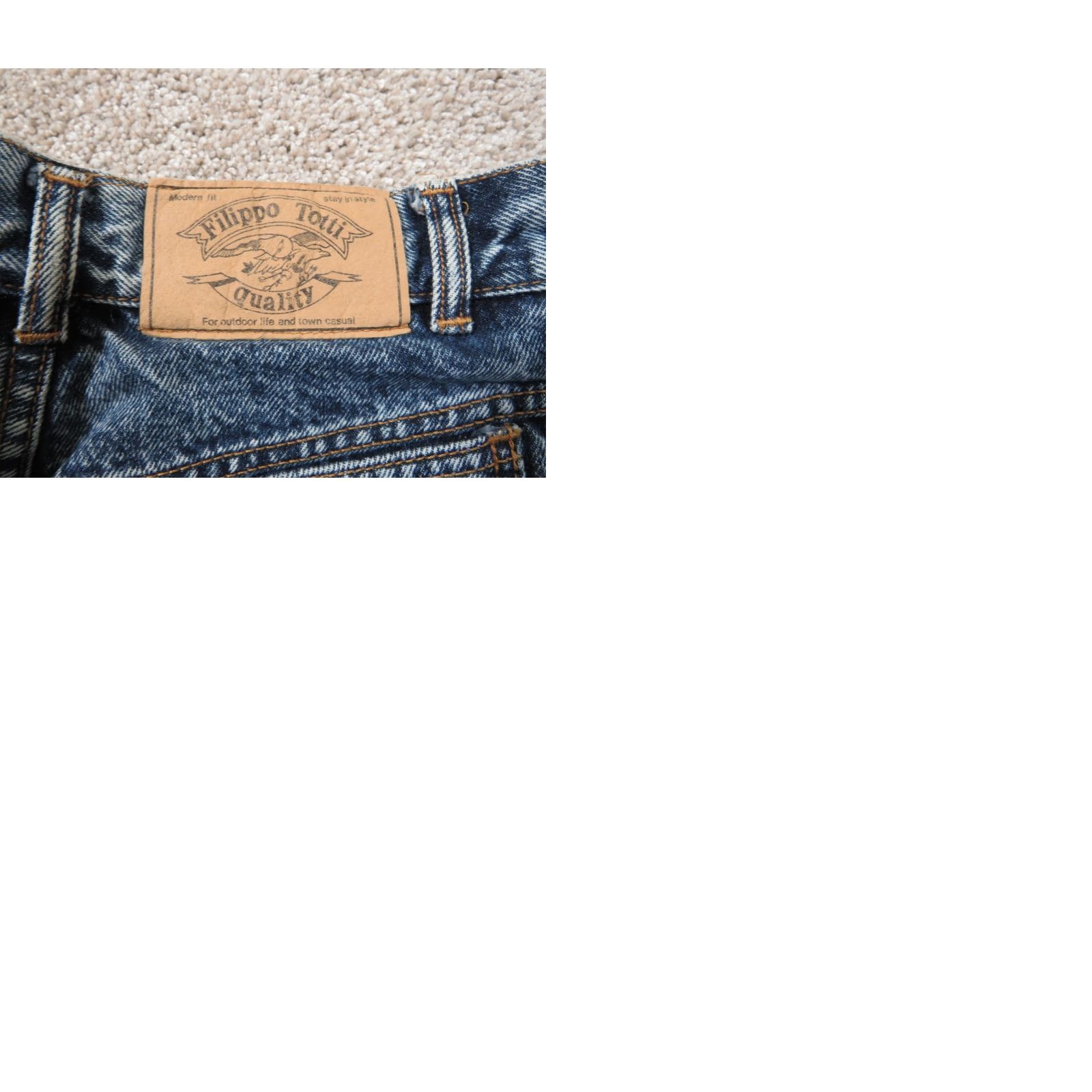 Denime VINTAGE Filippo Totti High-Rise Mom Denim Jeans Women 9/10 26x27.5 Acid-Washed Cotton 100% Denim Western 80s 90s 70s Casual Womens Size 30" / US 8 / IT 44 - 10 Thumbnail