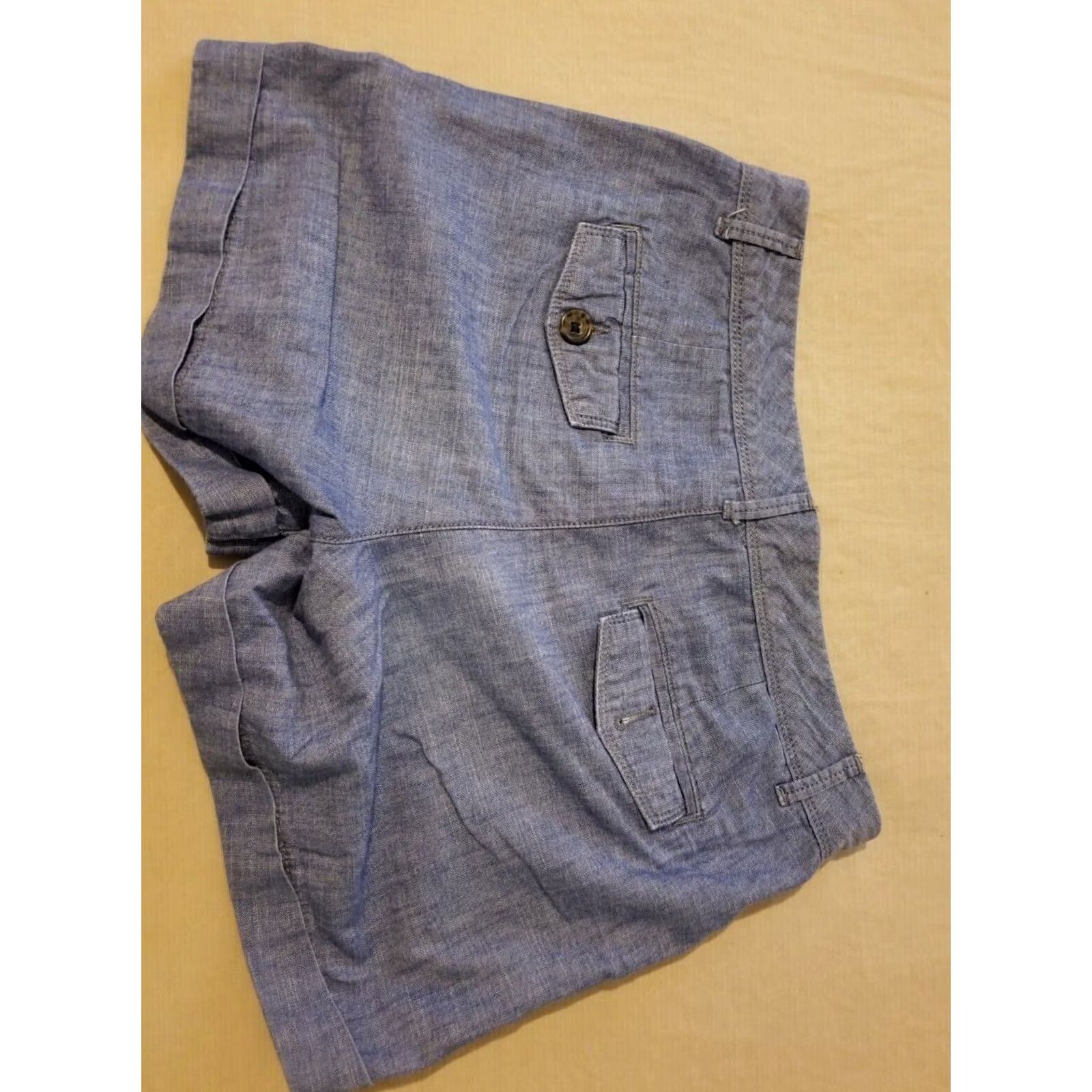 Banana Republic Banana Republic Womens Khaki Shorts 0 Blue Cotton Chino Stretch Utility Shirt vsict? Size 25" / US 0 / IT 36 - 2 Thumbnail