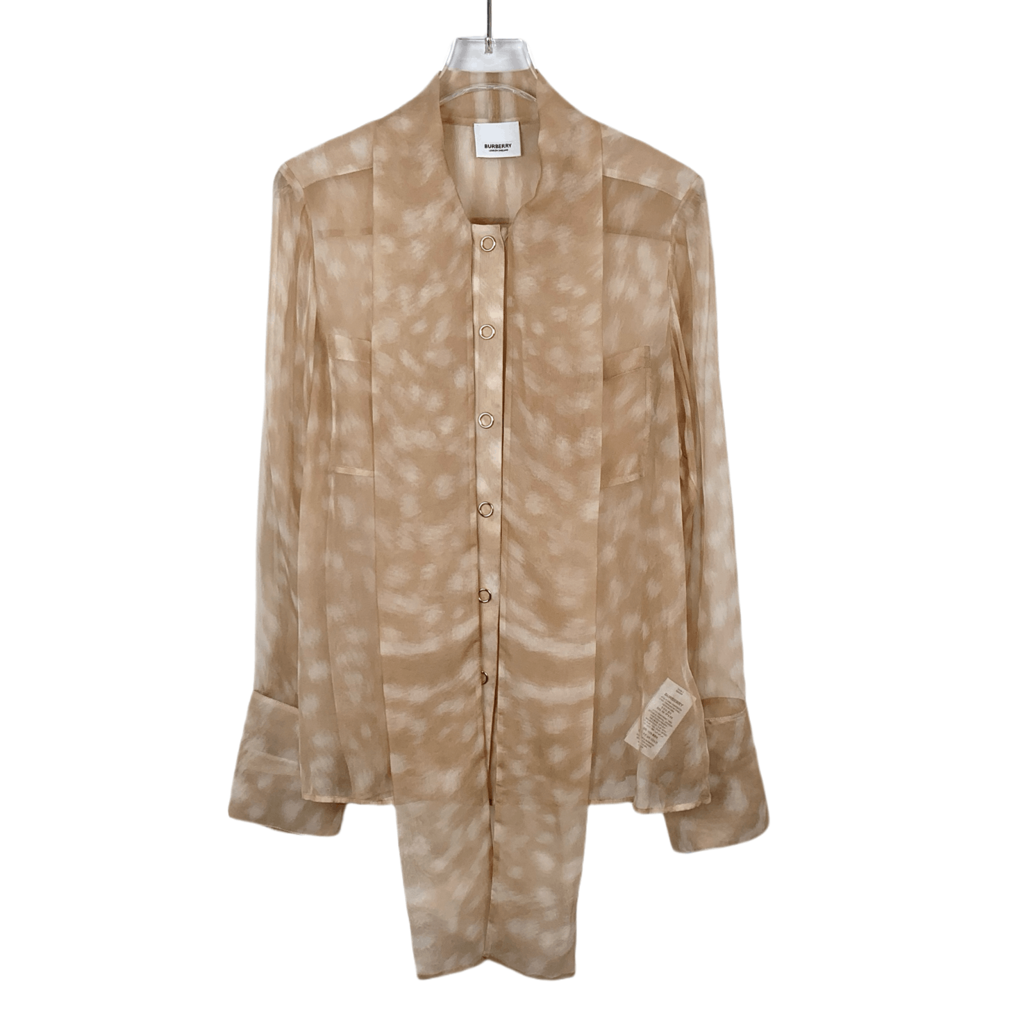 Burberry Burberry Brown Silk Long-Sleeve Shirt (Size 36, XS) Size XS / US 0-2 / IT 36-38 - 1 Thumbnail