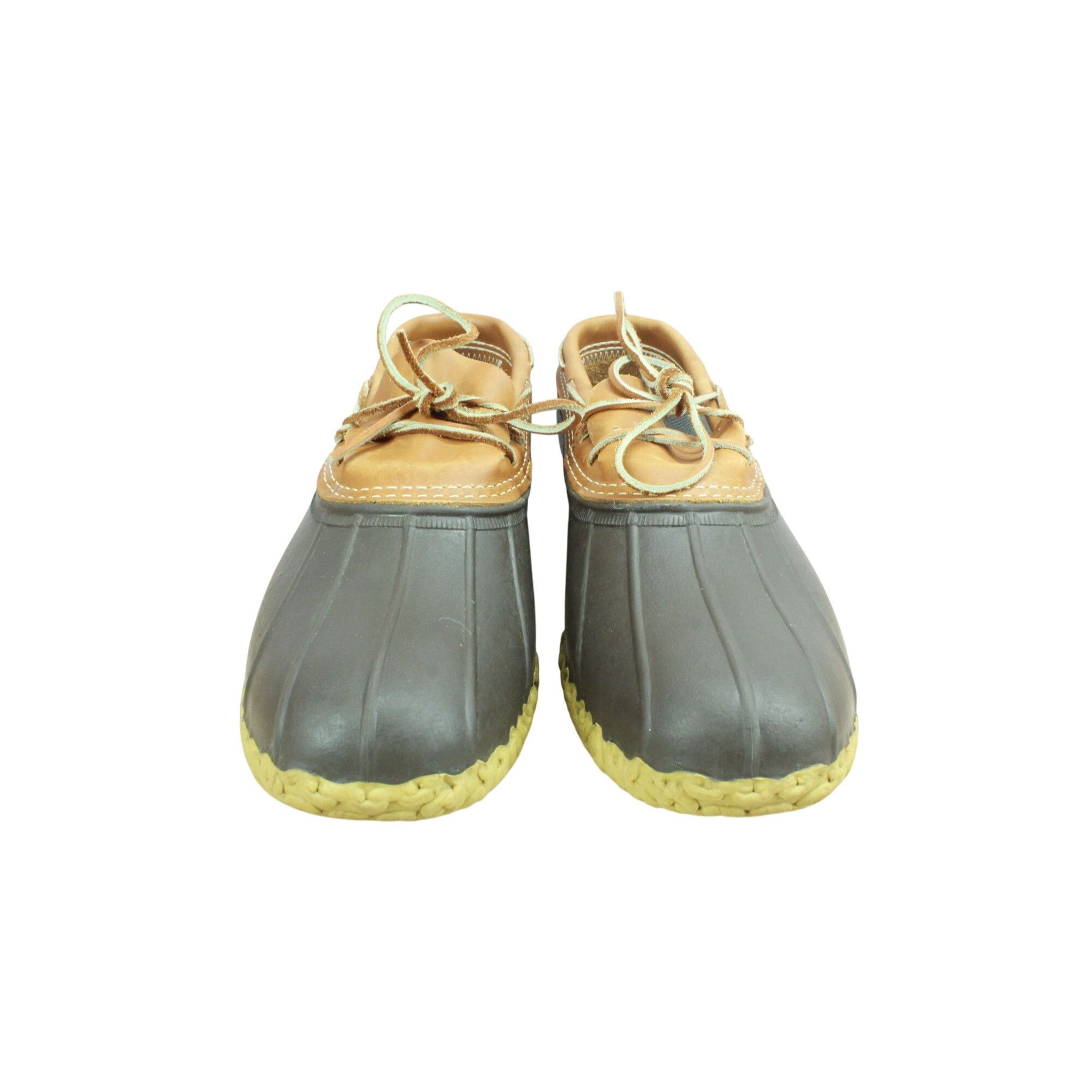 L.L. Bean × Leather LL Bean Rubber Slip On Unlined Moccasin Gumshoes Duck Boots Size US 14 / EU 47 - 4 Thumbnail