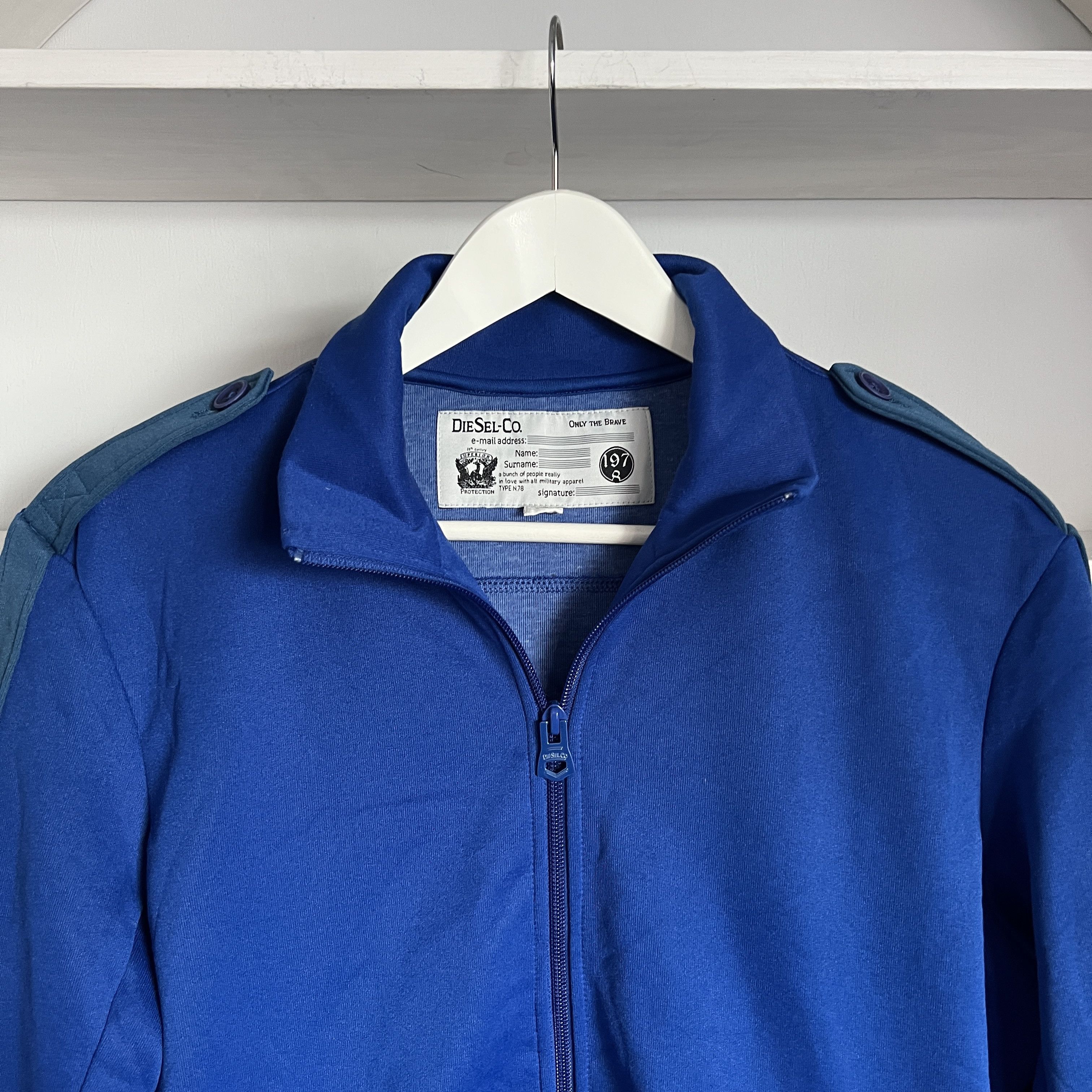 Diesel Men's DIESEL Blue Track Military Jacket Size M Size US M / EU 48-50 / 2 - 4 Thumbnail