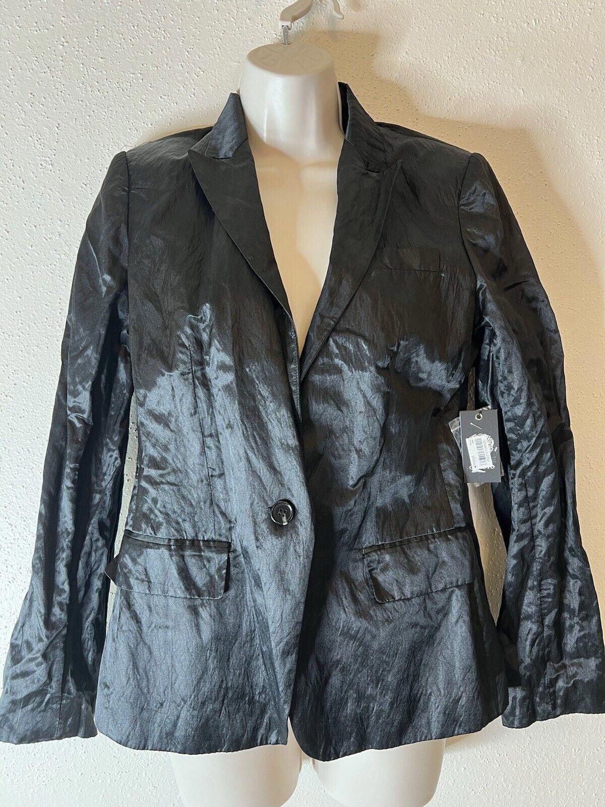 Vince Camuto Nwt Vince Camuto One Button Satin Blazer Jacket Black Sz 6 Size M / US 6-8 / IT 42-44 - 2 Thumbnail