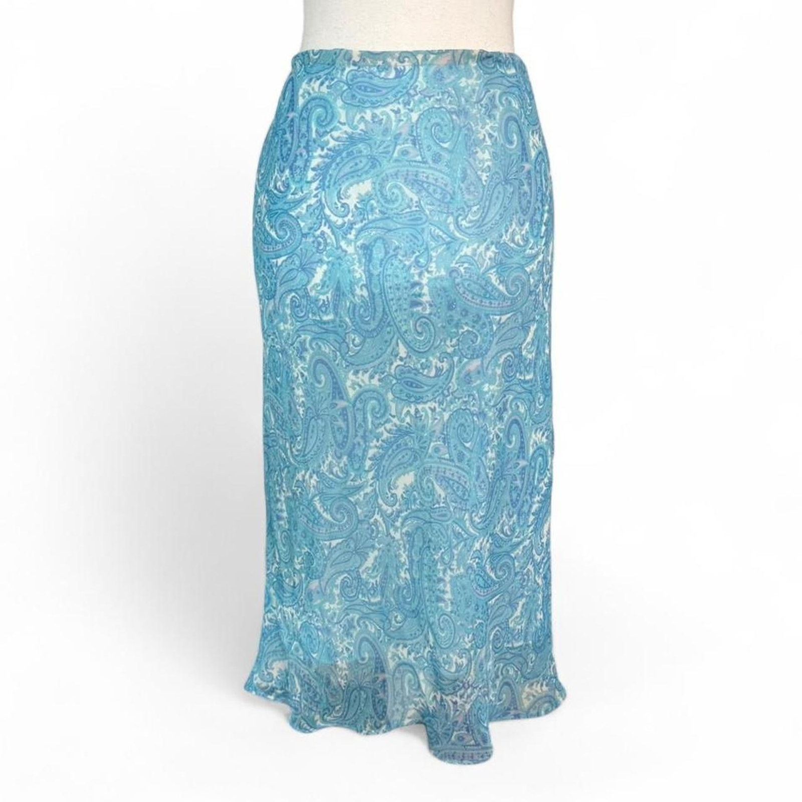 Other Blue paisley maxi skirt with a flowy, boho size large (10) Size 32" / US 10 / IT 46 - 1 Thumbnail