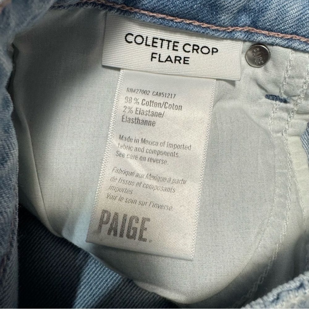 Paige NWT New Paige Colette Crop Flare Jeans Size 23 Size 23" - 8 Thumbnail