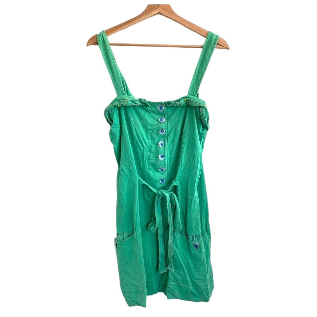 Vintage ALLIHOP GREEN BOHO SUMMER DRESS BUTTON SIZE MEDIUM RETRO Size M / US 6-8 / IT 42-44 - 1 Thumbnail