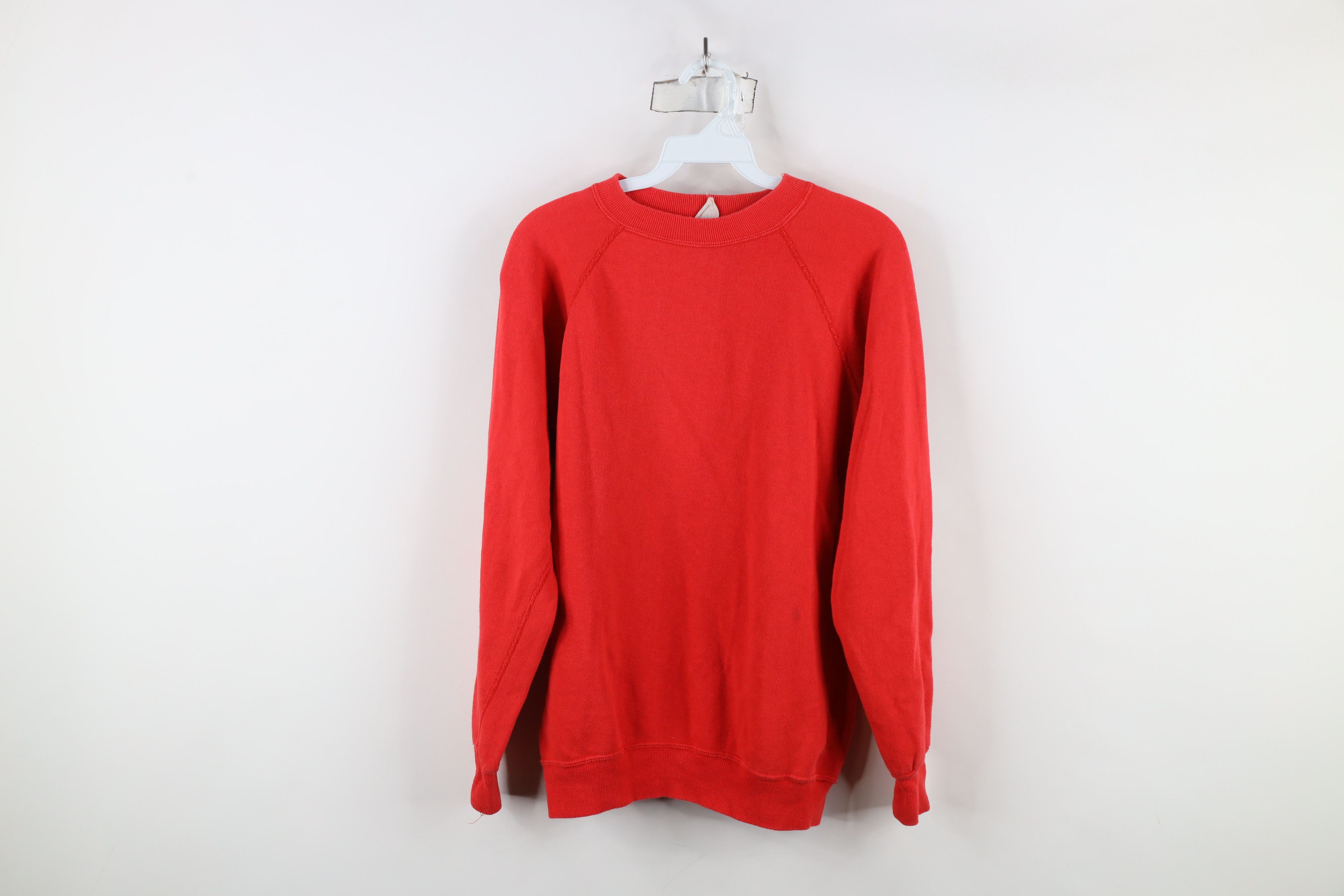 Vintage Vintage 70s Streetwear Gusset Raglan Sweatshirt Red USA Size US L / EU 52-54 / 3 - 1 Thumbnail