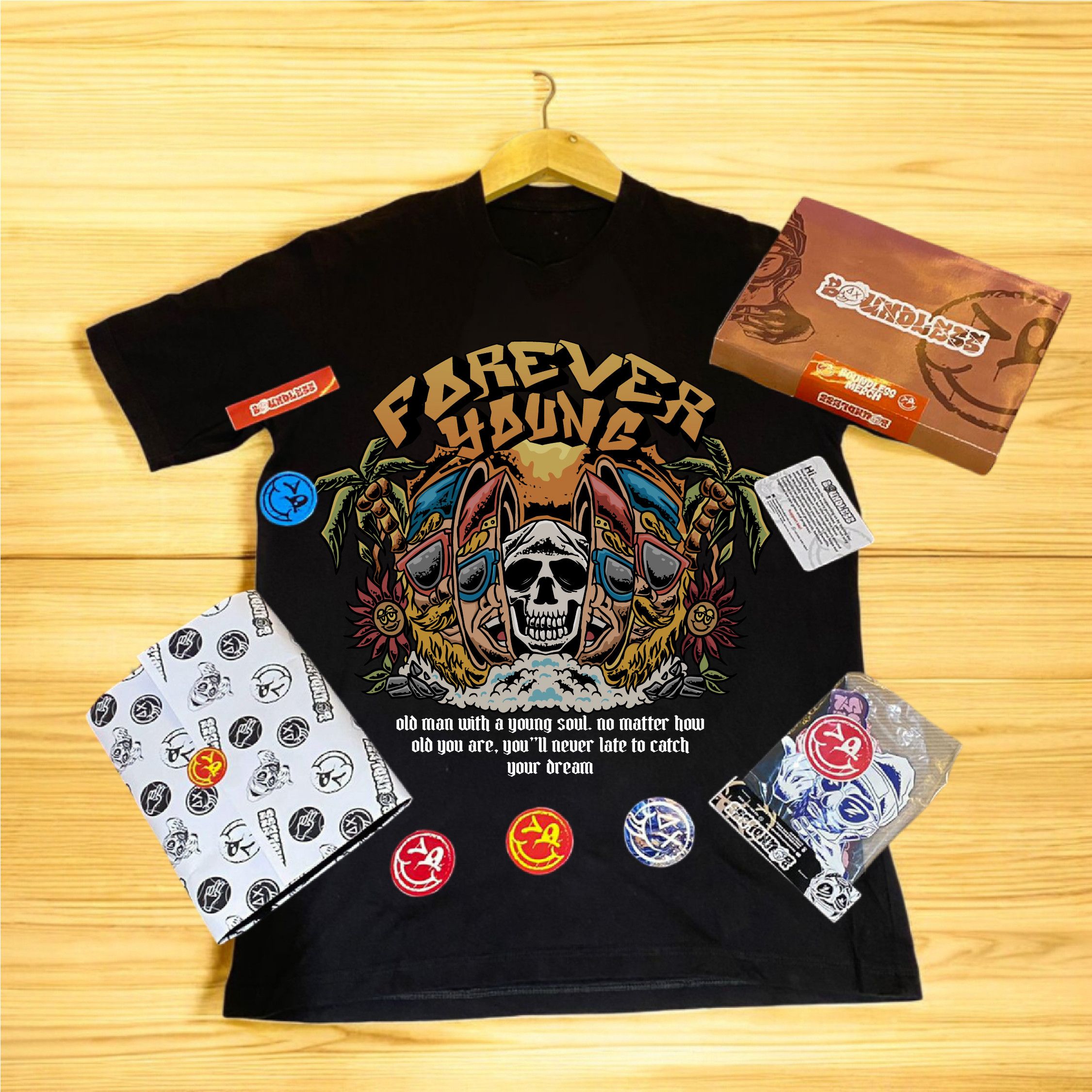 Local Authority Boundless T-shirt "FOREVER YOUNG" Size US L / EU 52-54 / 3 - 1 Thumbnail