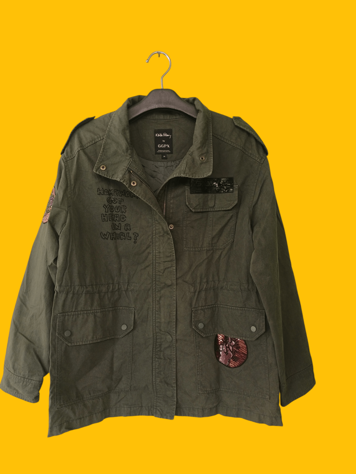 Designer × Japanese Brand × Keith Haring GGPX X KEITH HARING ANDY MOUSE Parka Jacket Size US M / EU 48-50 / 2 - 10 Thumbnail