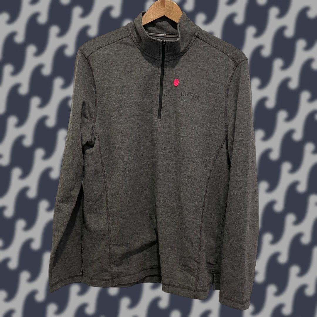 Orvis Orvis Mens Medium Gray Quarter Zip Pullover Sweater Classic Collection Heathered Size US M / EU 48-50 / 2 - 1 Thumbnail