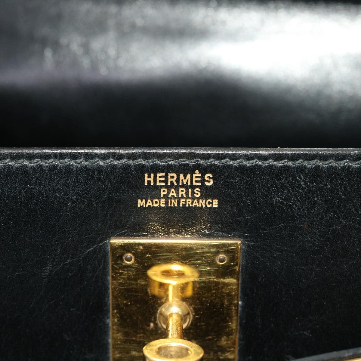 Hermes HERMES Kelly 32 Hand Bag Leather Black Size ONE SIZE - 9 Thumbnail