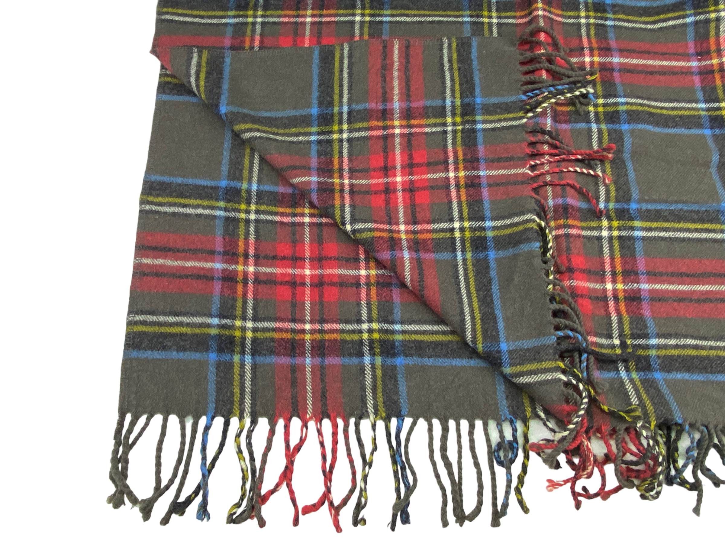 Vintage Vintage Lan Air Cel Wool Tartan Scarf Made in England Size ONE SIZE - 6 Thumbnail