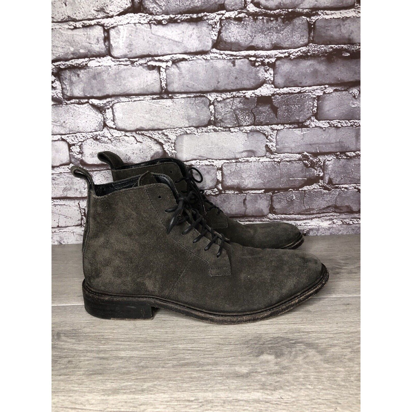 Allsaints All Saints Gray Suede Leather Lace Up Desert Chukka Boots Me Size US 9 / EU 42 - 15 Thumbnail