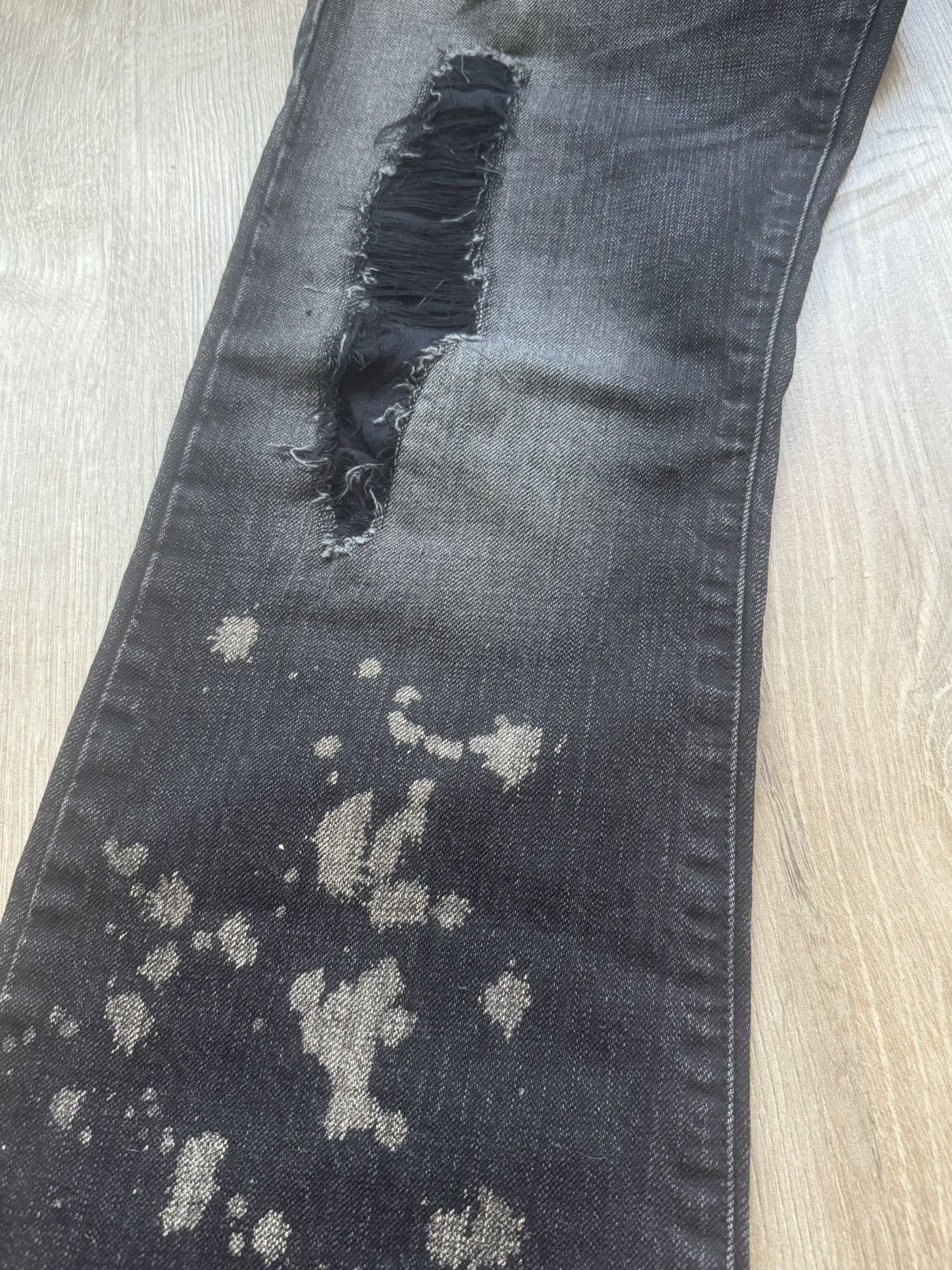 GOSTAR DE FUGA × Japanese Brand FUGA flared ripped wax denim (gostar de fuga) Size US 44 / EU 60 - 5 Thumbnail