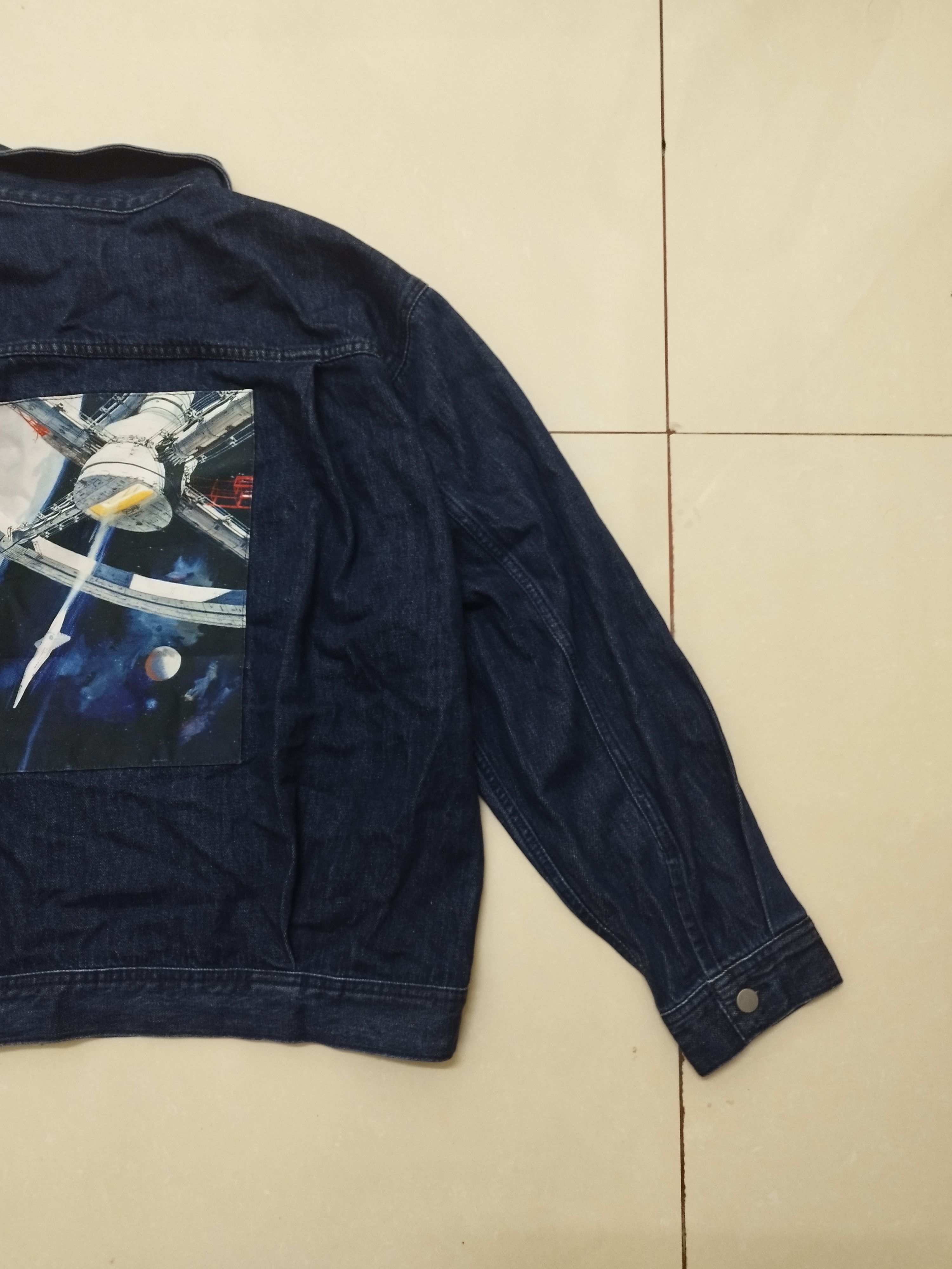GU Stanley Kubrick A Space Odyssey Type 1 Blue Denim Jacket Size US XL / EU 56 / 4 - 3 Thumbnail
