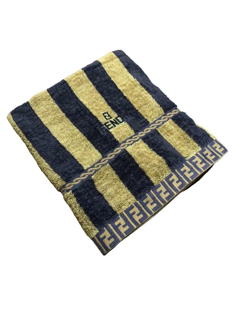 Fendi Fendi monogram striped towel Size ONE SIZE - 2 Thumbnail