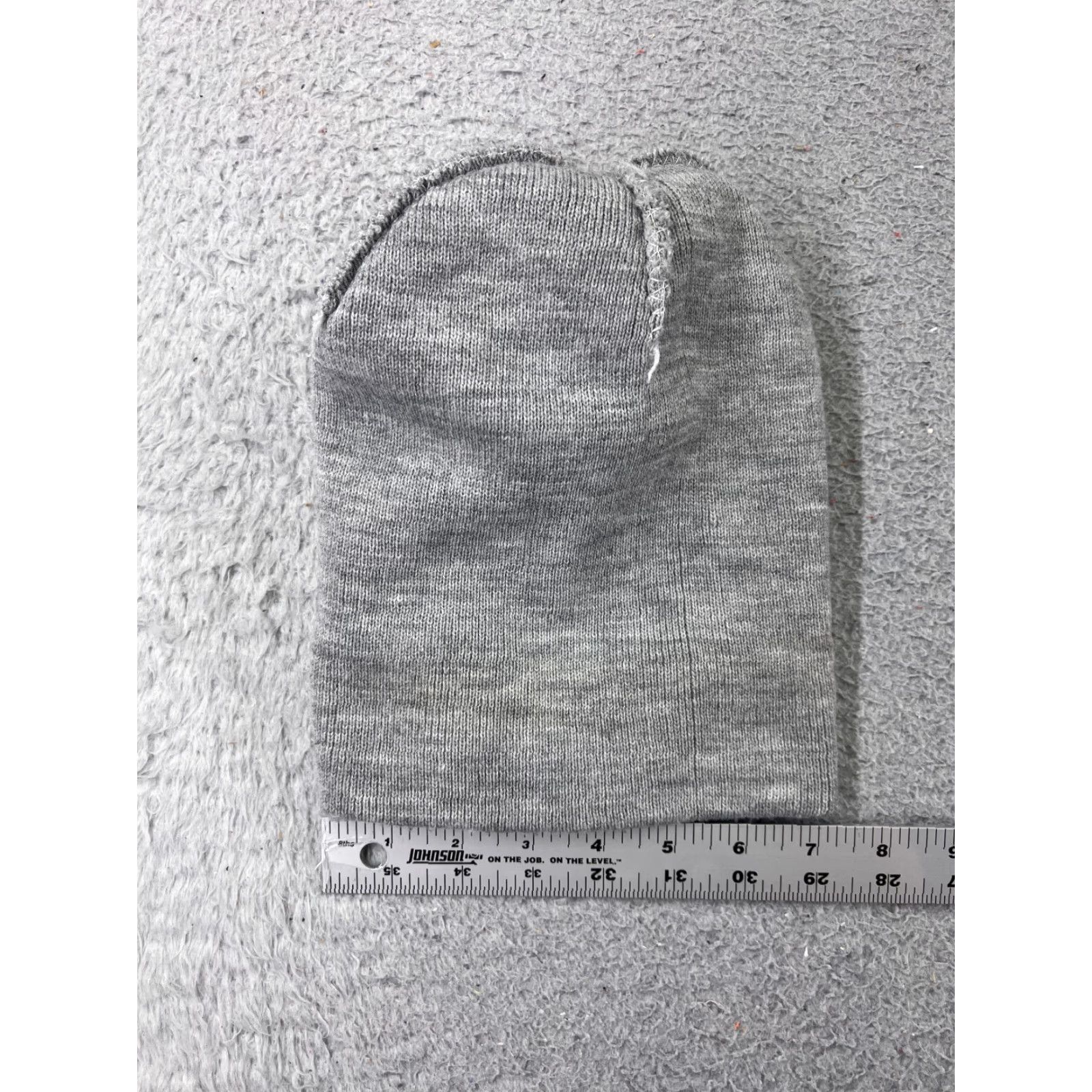 Vintage Gertex Beanie Toque Adult One Size Gray Orange Knit Acrylic Poly Blend Pom Hat/Cap Mens Beanie Size ONE SIZE - 6 Thumbnail
