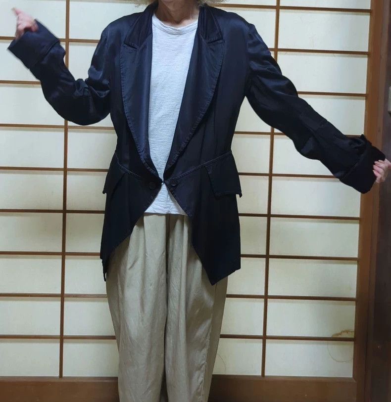 Yohji Yamamoto Yohji Yamamoto size 2 Satin Finish blazer 2506-Nextarrow Size 36R - 5 Thumbnail