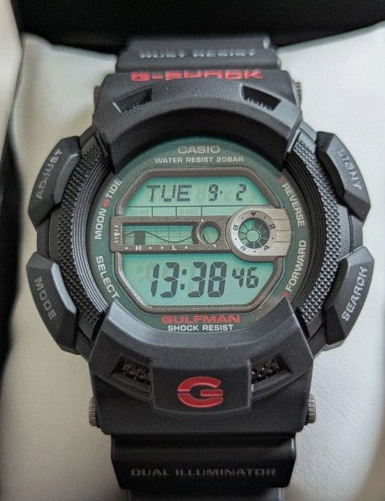 Casio G-Shock G-9100-1JF Gulfman Rust Resistant Solar Watch