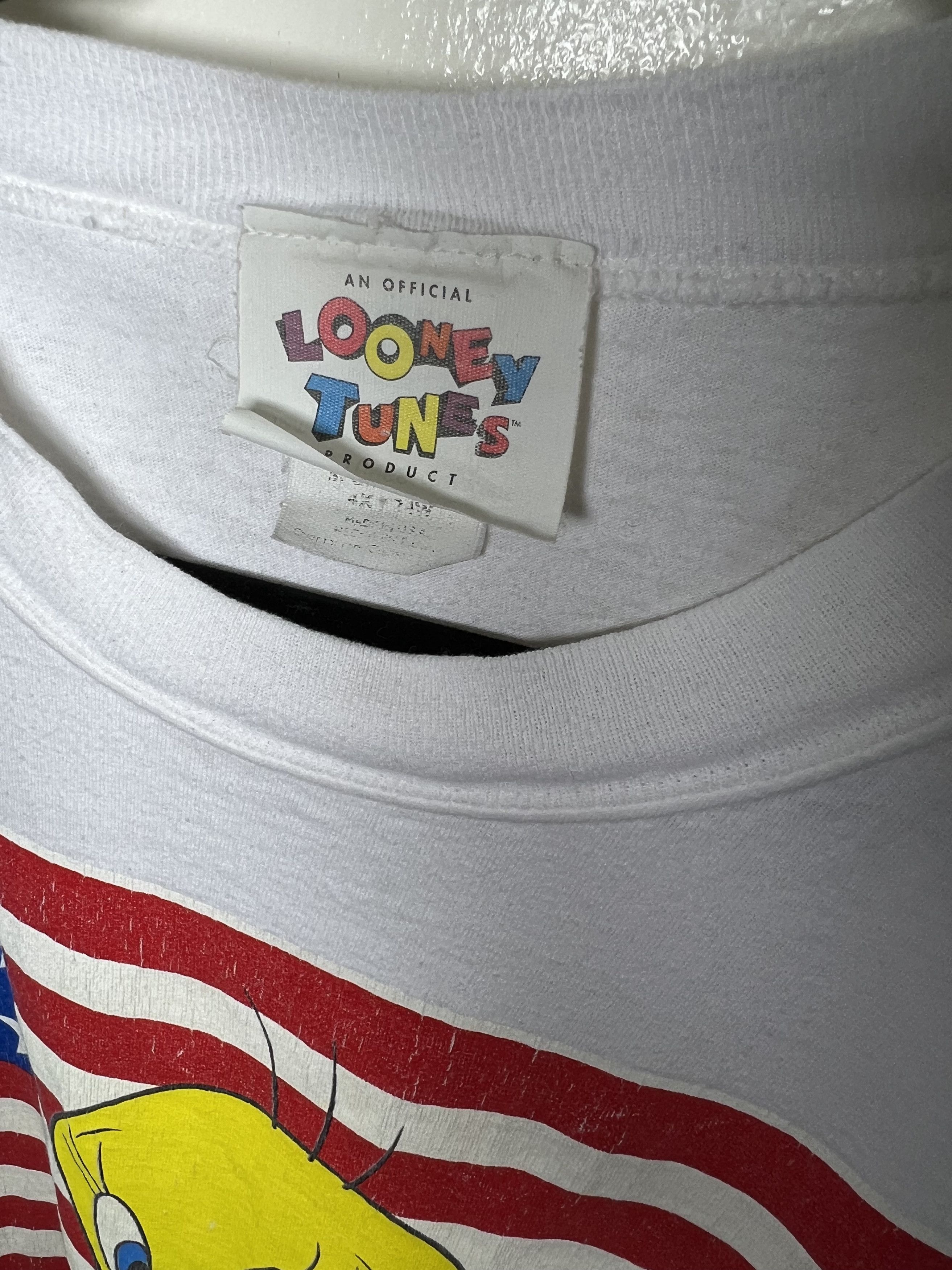 Warner Bros Vintage 1995 Tweety Bird American Flag Warner Bros T-Shirt Size US XXL / EU 58 / 5 - 5 Thumbnail