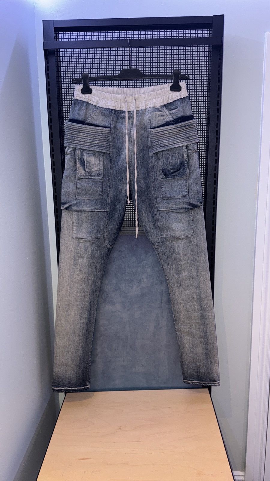 Rick Owens Rick Owens Hustler Creatch Cargo Denim Pants Size US 32 / EU 48 - 1 Thumbnail