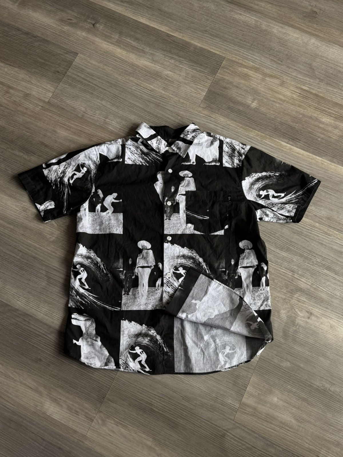 STUSSY★Stussy x Our Legacy Work Shop Yin Yang T-Shirt BLACK Our Legacy - OL 8 Ball Yin Yang Pig Dyed Tee Black