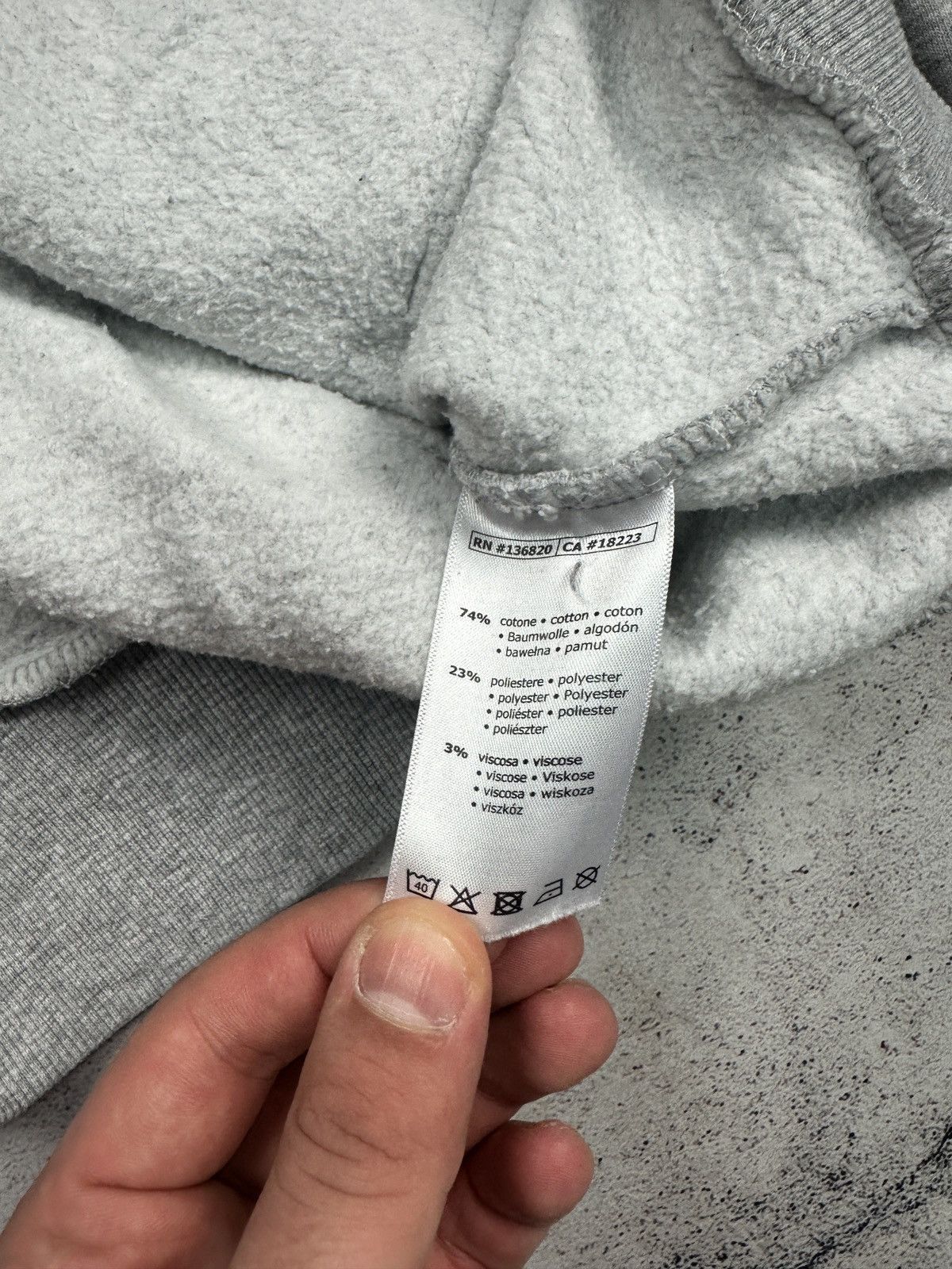Kappa Kappa Gray Cotton Hoodie Size M Size US M / EU 48-50 / 2 - 7 Thumbnail