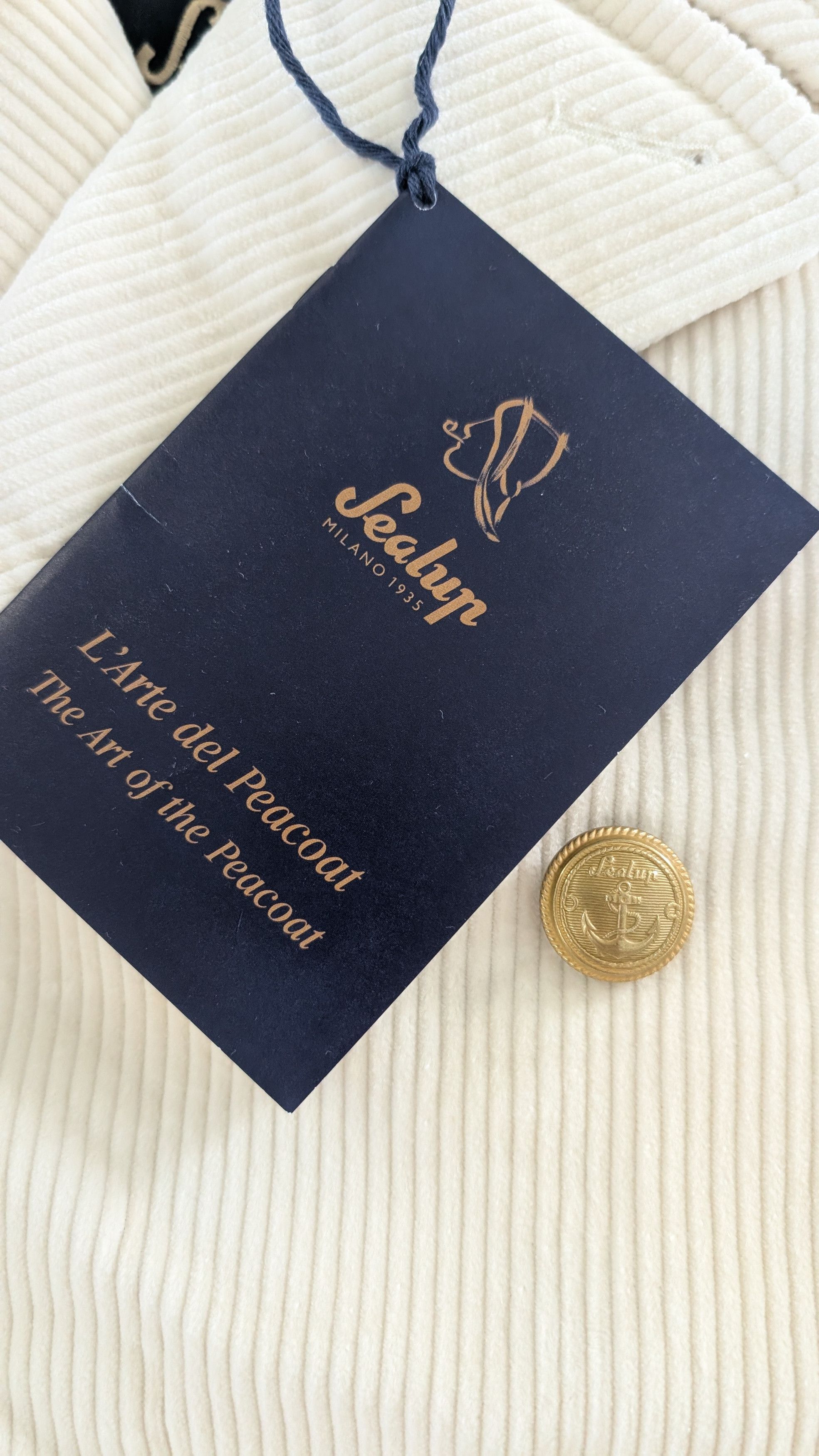 Sealup Sealup Amalfi Peacoat Ivory Corduroy Size 50 L Italy Size US M / EU 48-50 / 2 - 4 Thumbnail