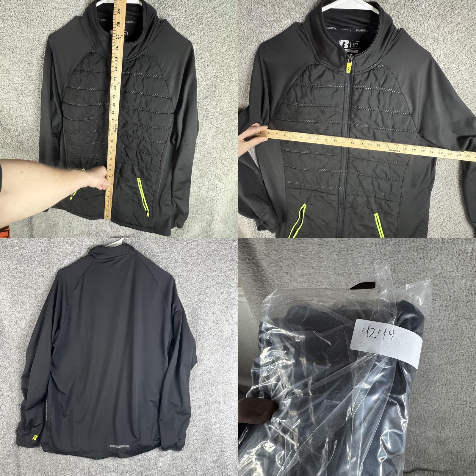 Russell Athletic Russell Athletic Track Jacket Mens L Black Full Zip Dri-Power 360 Reflective Size US L / EU 52-54 / 3 - 8 Thumbnail