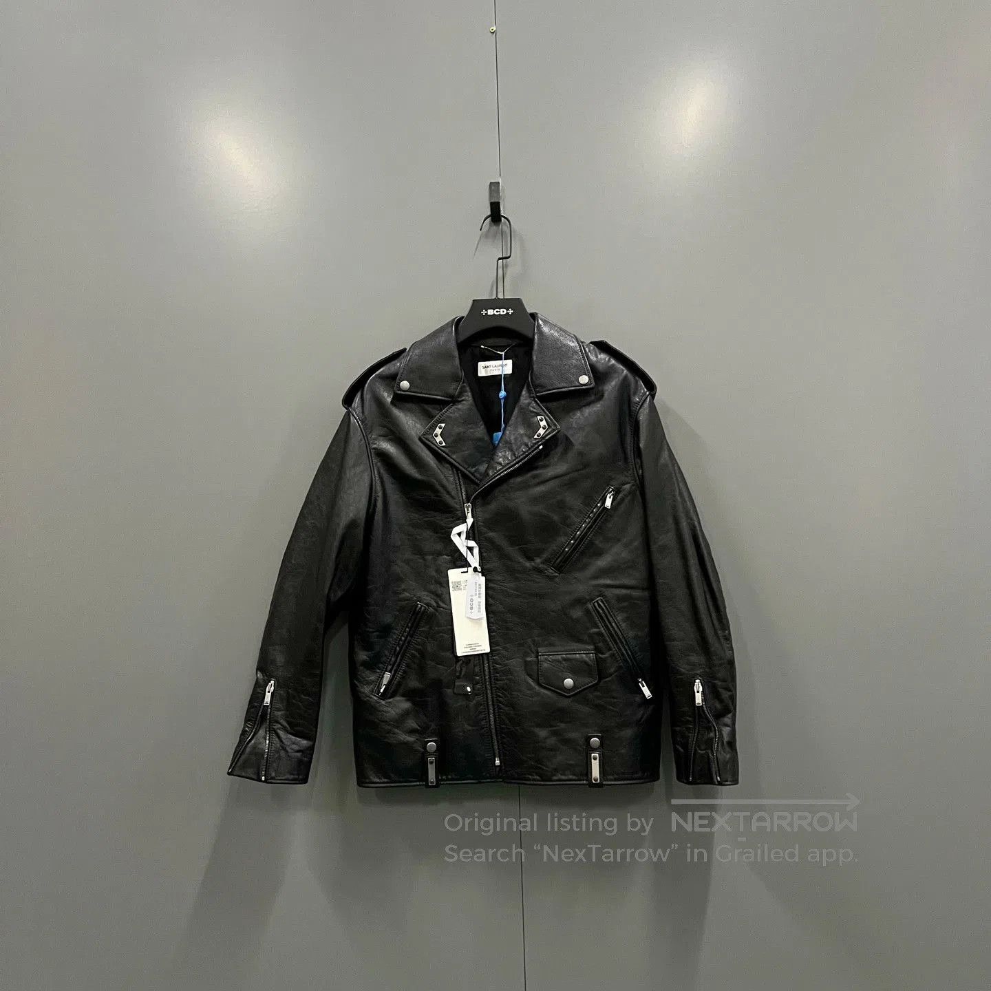 Saint Laurent Paris Saint Laurent Black Leather Biker Jacket. Size US M / EU 48-50 / 2 - 1 Thumbnail