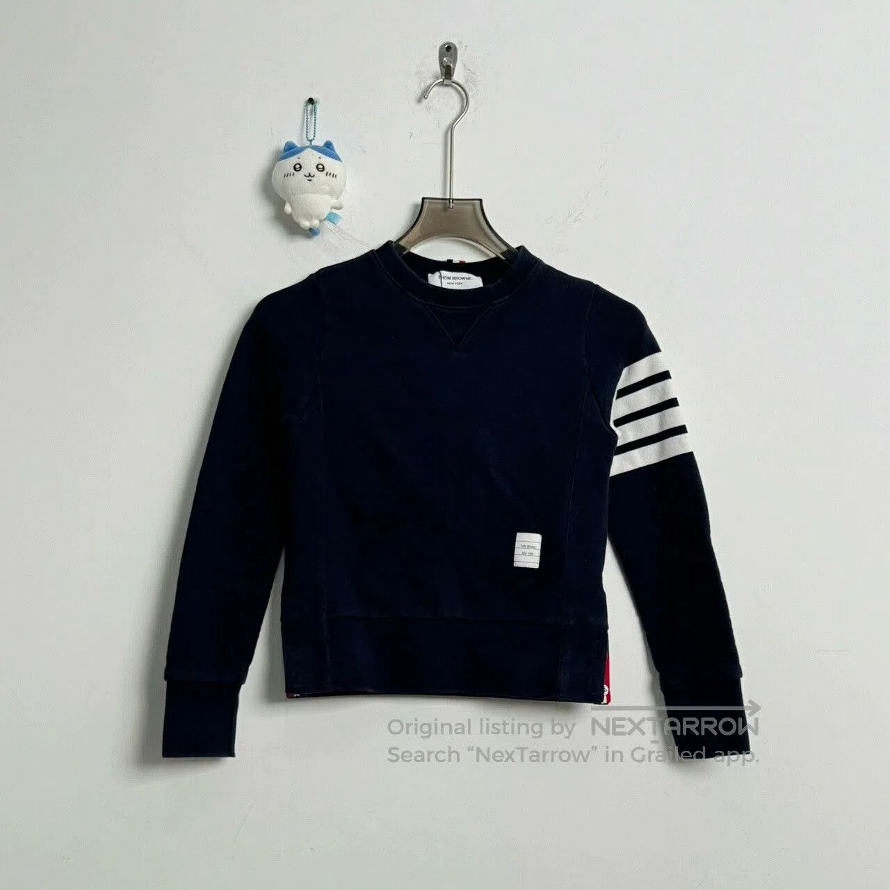 Thom Browne Thom Browne Navy Four-Stripe Sweatshirt. Size US M / EU 48-50 / 2 - 1 Thumbnail