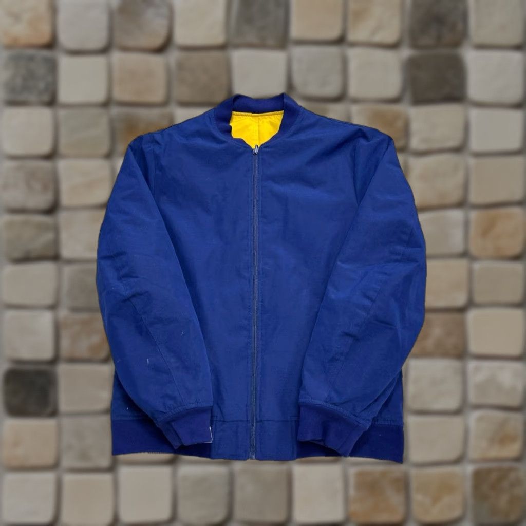 Bonobos Bonobos Jacket Mens Small Blue Reversible Bomber Full Zip Quilted Mid-Length Chest 40 in Regular Zip Polyester Size US S / EU 44-46 / 1 - 1 Thumbnail