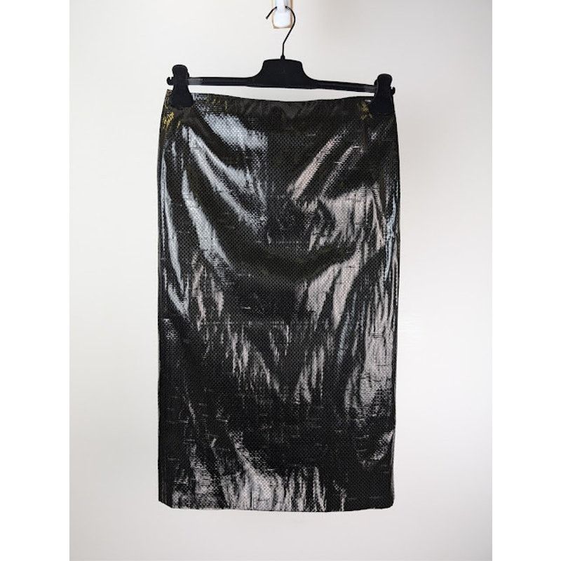 Alexander McQueen o1rshd1 Tarpaulin Pencil Midi Skirt in Black Size 27" / US 4 / IT 40 - 10 Thumbnail