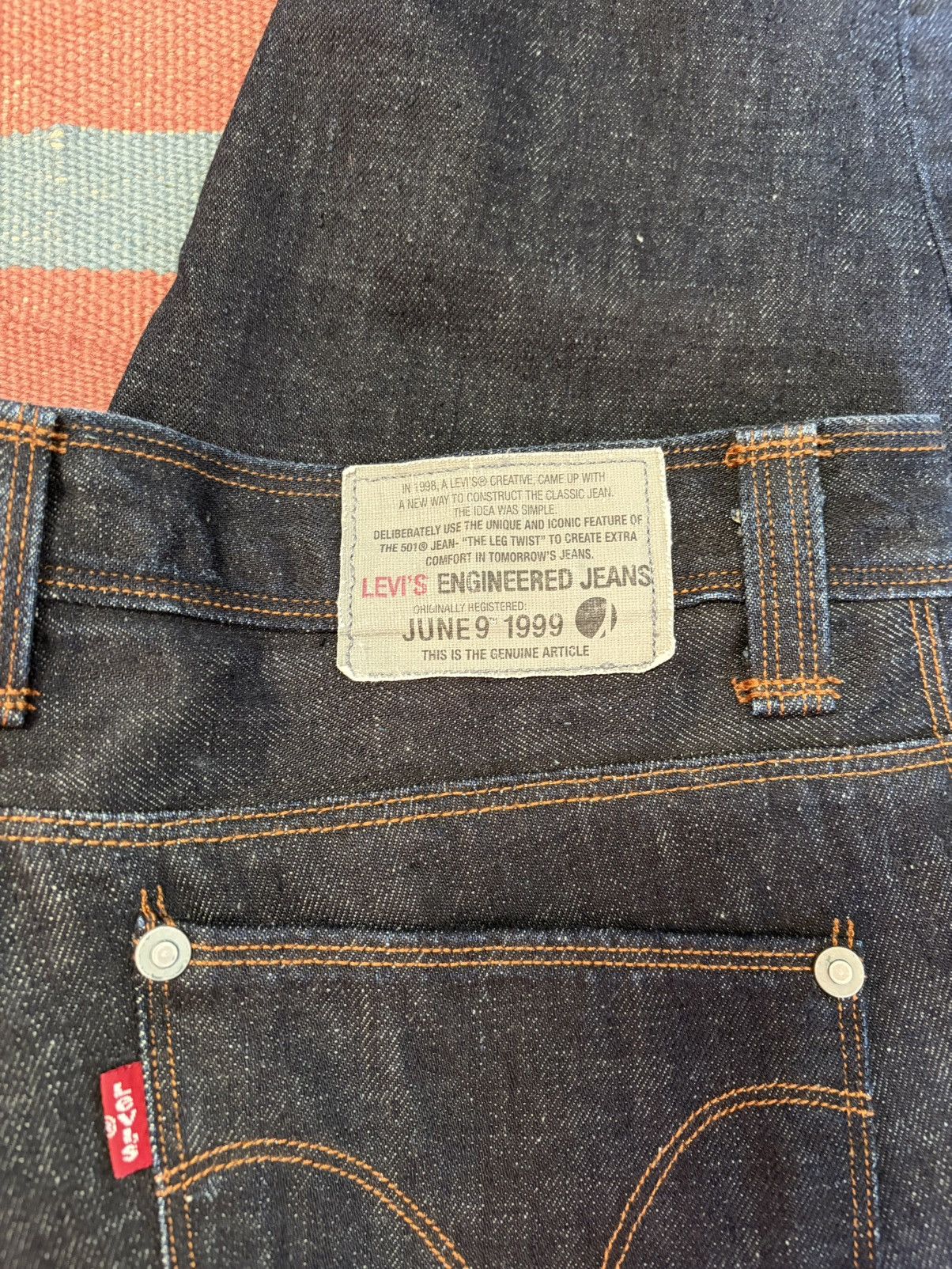 Levi's Vintage Clothing Y2K Levis Engineered Raw Selvedge Size US 34 / EU 50 - 9 Thumbnail