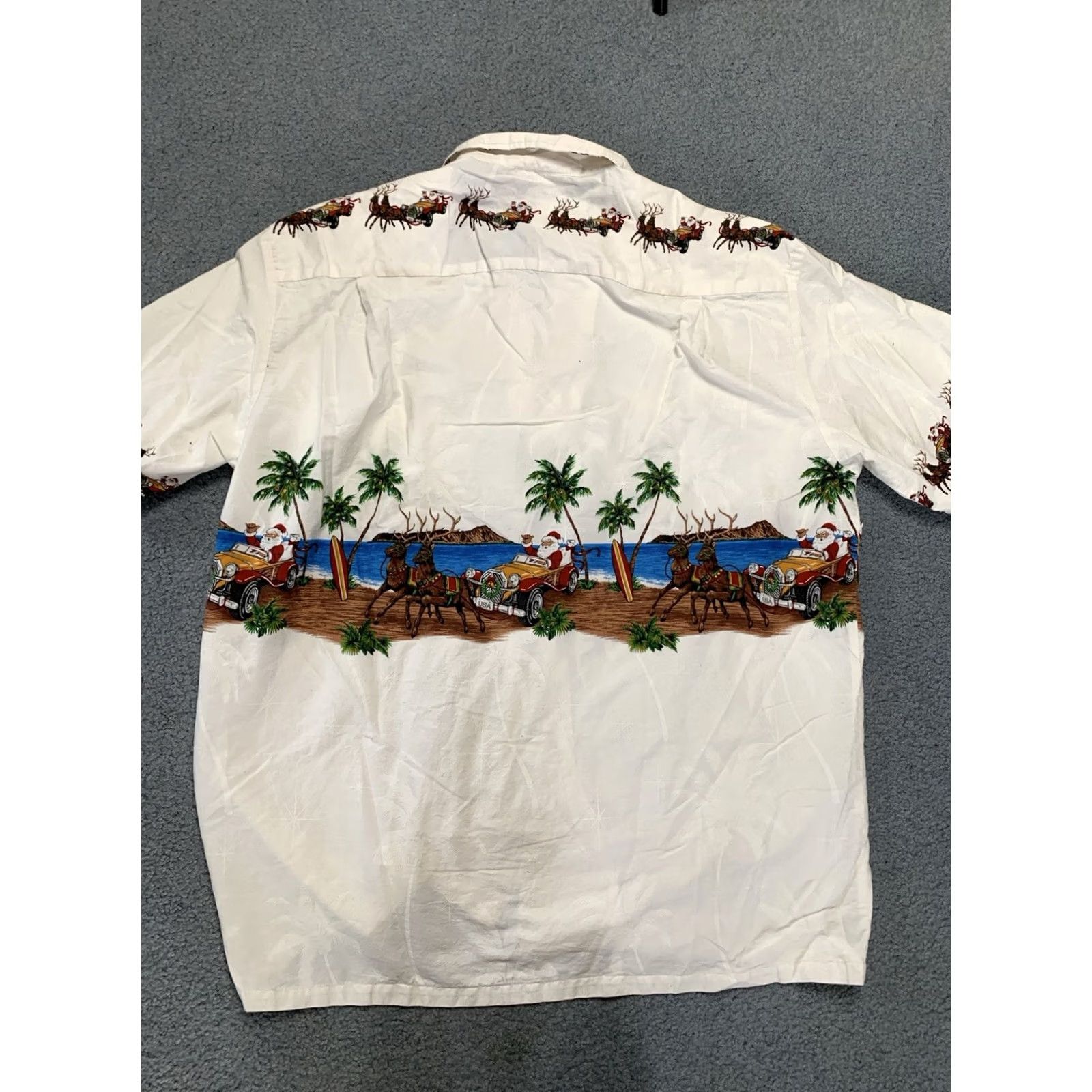 Vintage Pacific Legend Hawaiian Christmas Mens XL Button-Up Shirt Size US XL / EU 56 / 4 - 2 Thumbnail