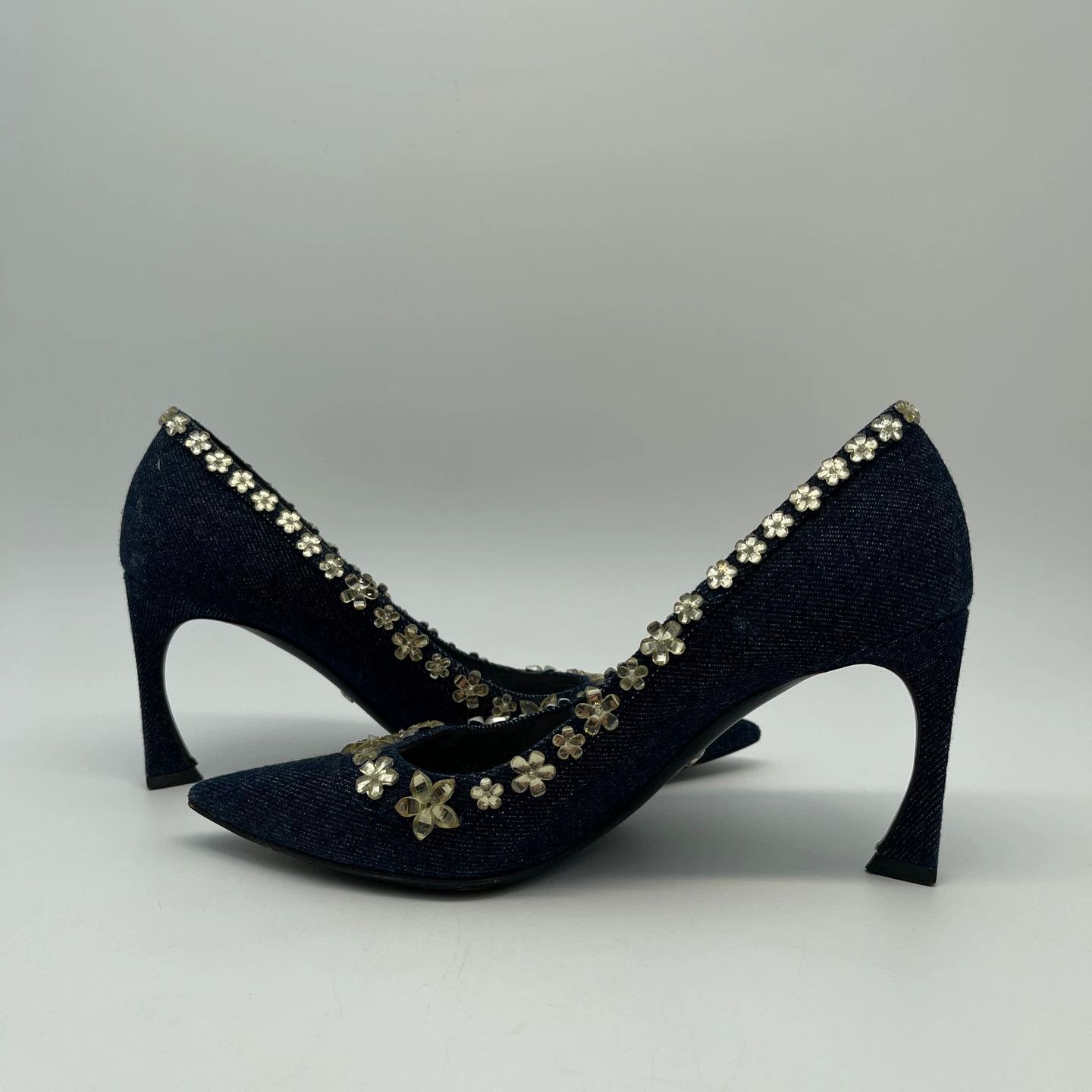 Dior Dior Rhinestone High Heels Women's 35 Size US 4.5 / IT 34.5 - 5 Thumbnail