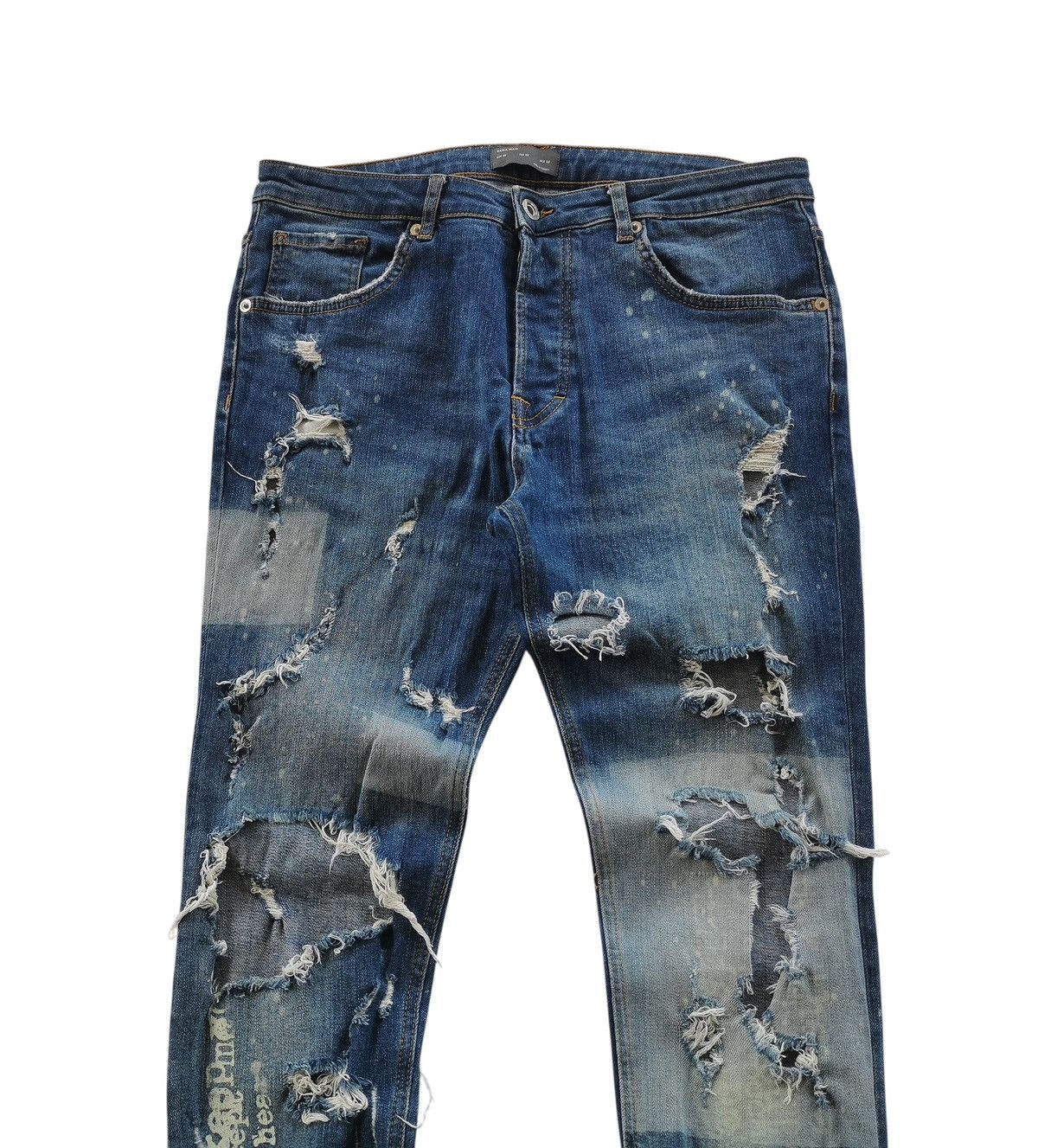 Zara Grunge Zara Distressed Zippered Ankle Slim Jeans, 32x28.5 Size US 32 / EU 48 - 4 Thumbnail