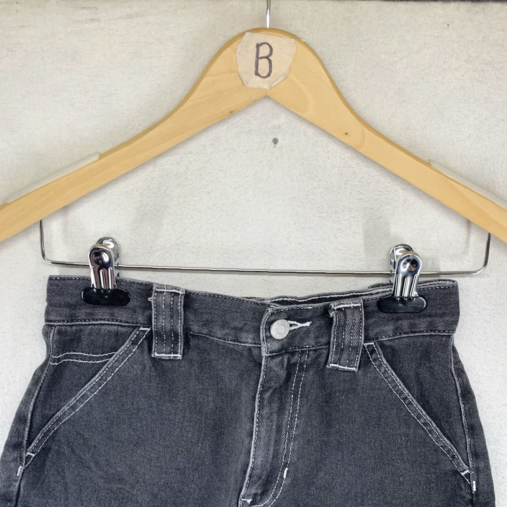Pacsun Pacsun Denim Shorts Women's High Rise Festival Cutoff Grey 25x2 Raw Hem Casual 90s Womens Size 42" / US 20 - 4 Thumbnail