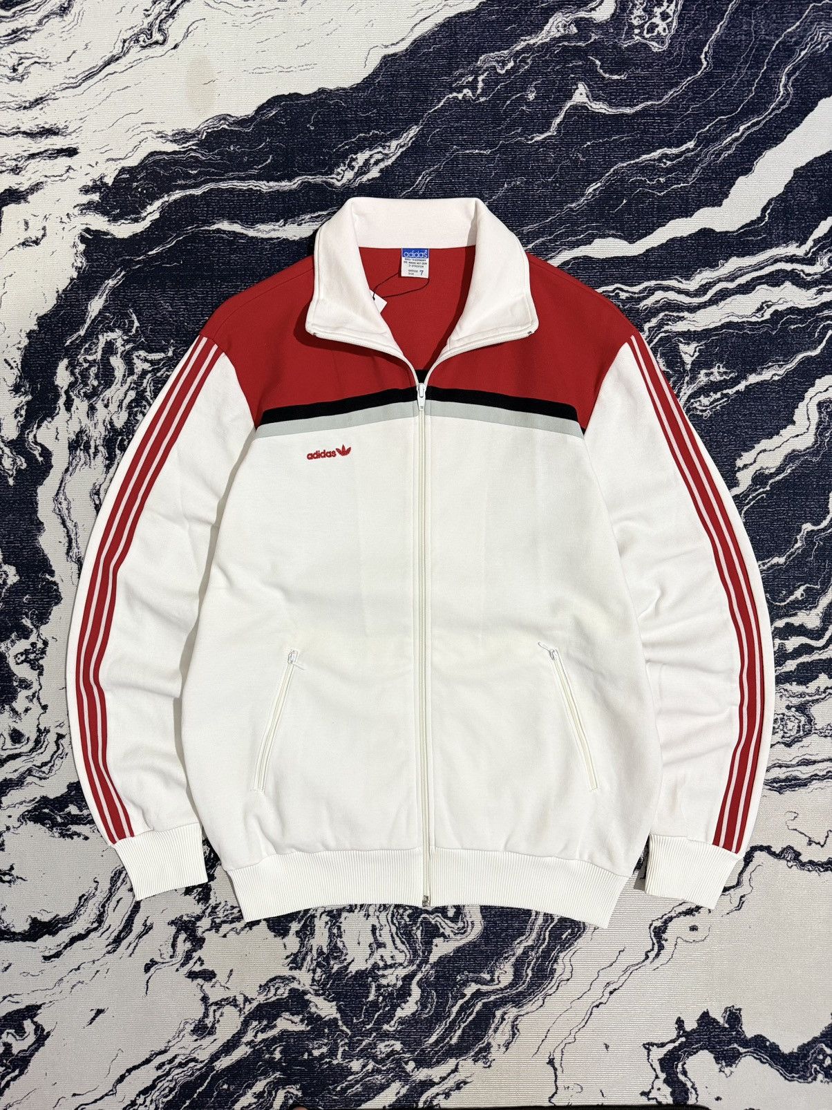 トップス 70s descente adidas track jacket y2k S adidas 70s Vintage Descente Trefoil logo Track jacket 4 blue
