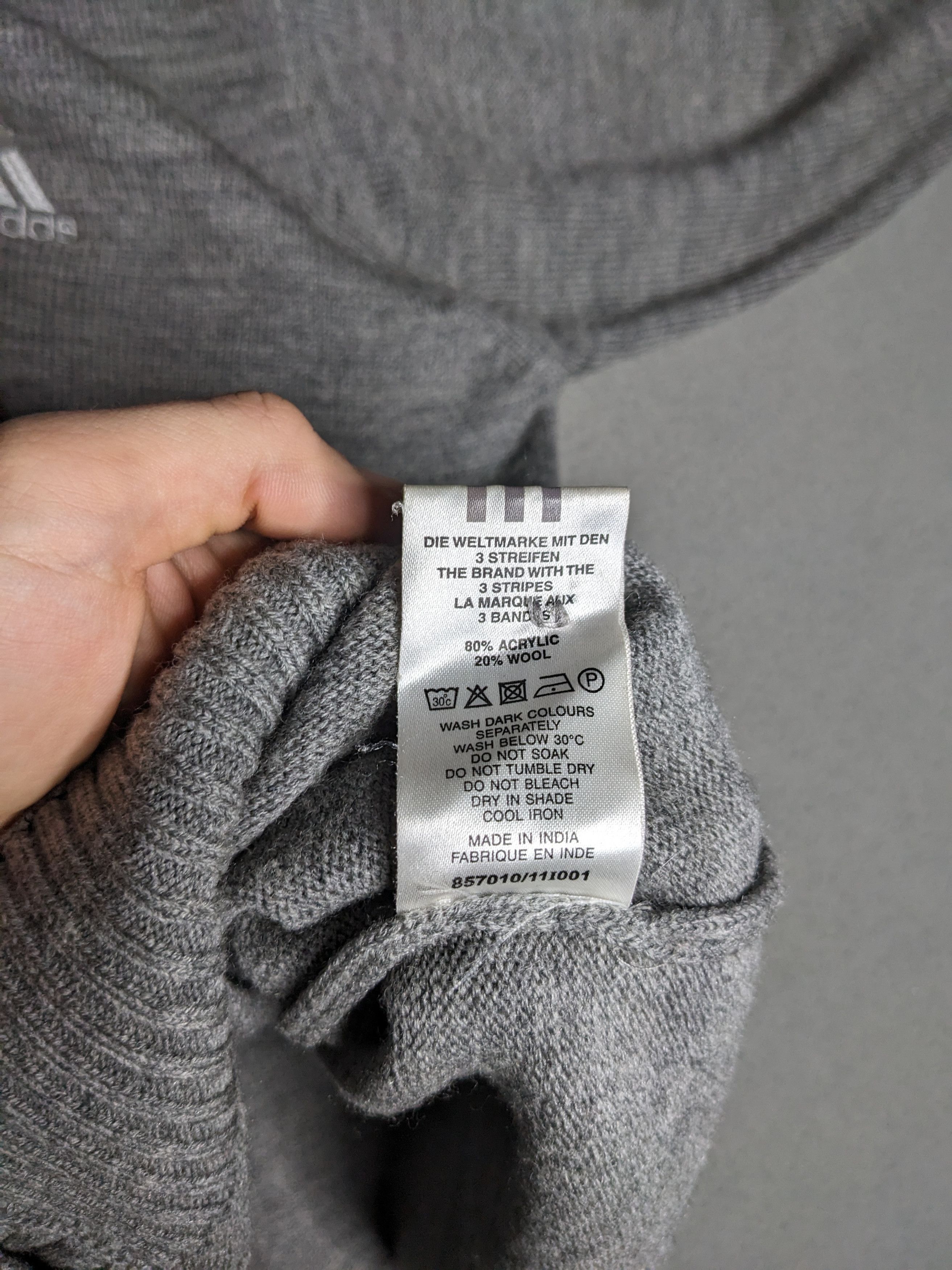 Adidas VTG Adidas Cardigan Knit Sweater Mens Large Wool Acrylic Y2K Size US L / EU 52-54 / 3 - 8 Thumbnail