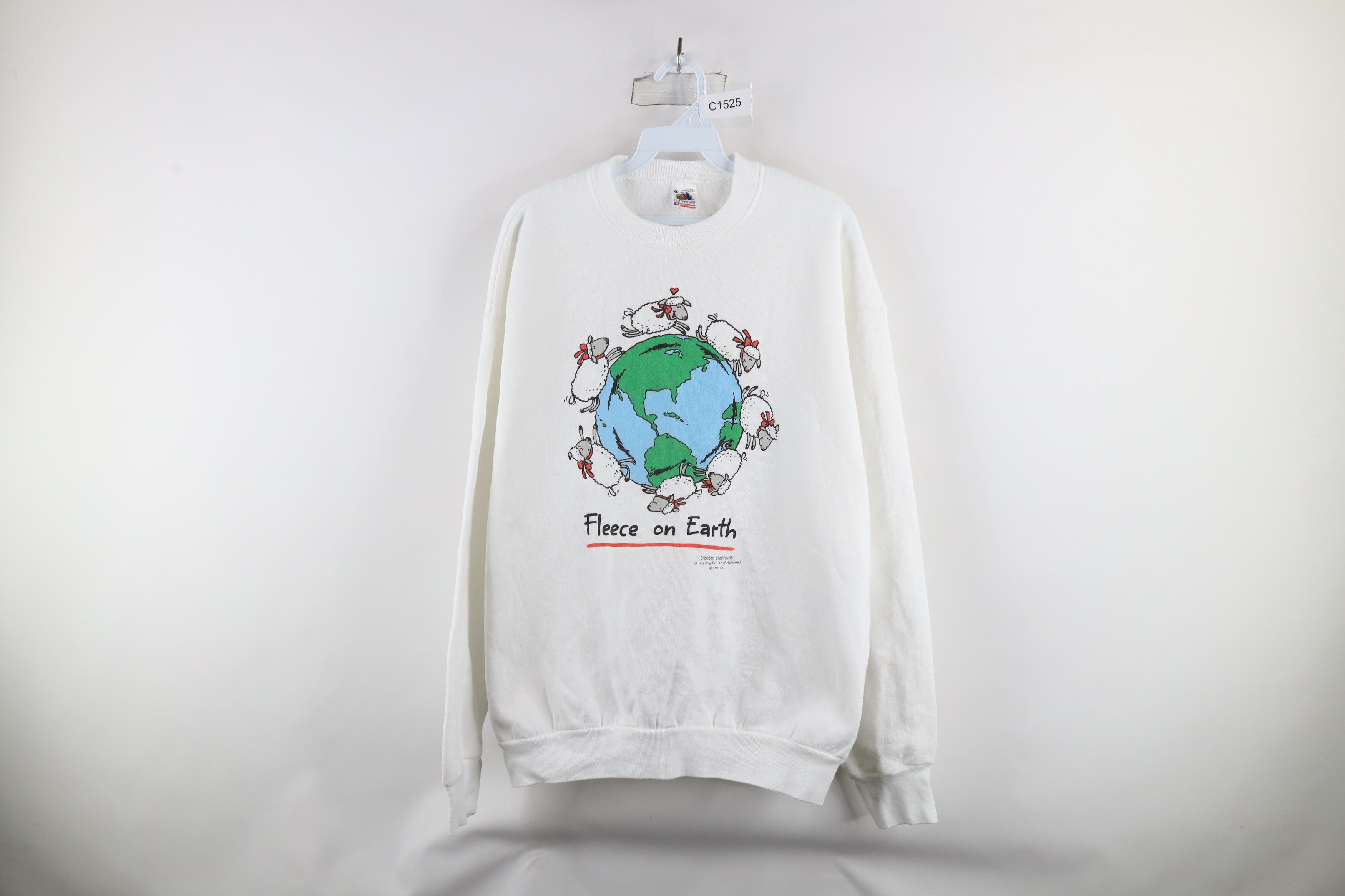 Vintage Vintage 90s Hallmark Shoebox Greetings On Earth Sweatshirt Size XL / US 12-14 / IT 48-50 - 1 Thumbnail